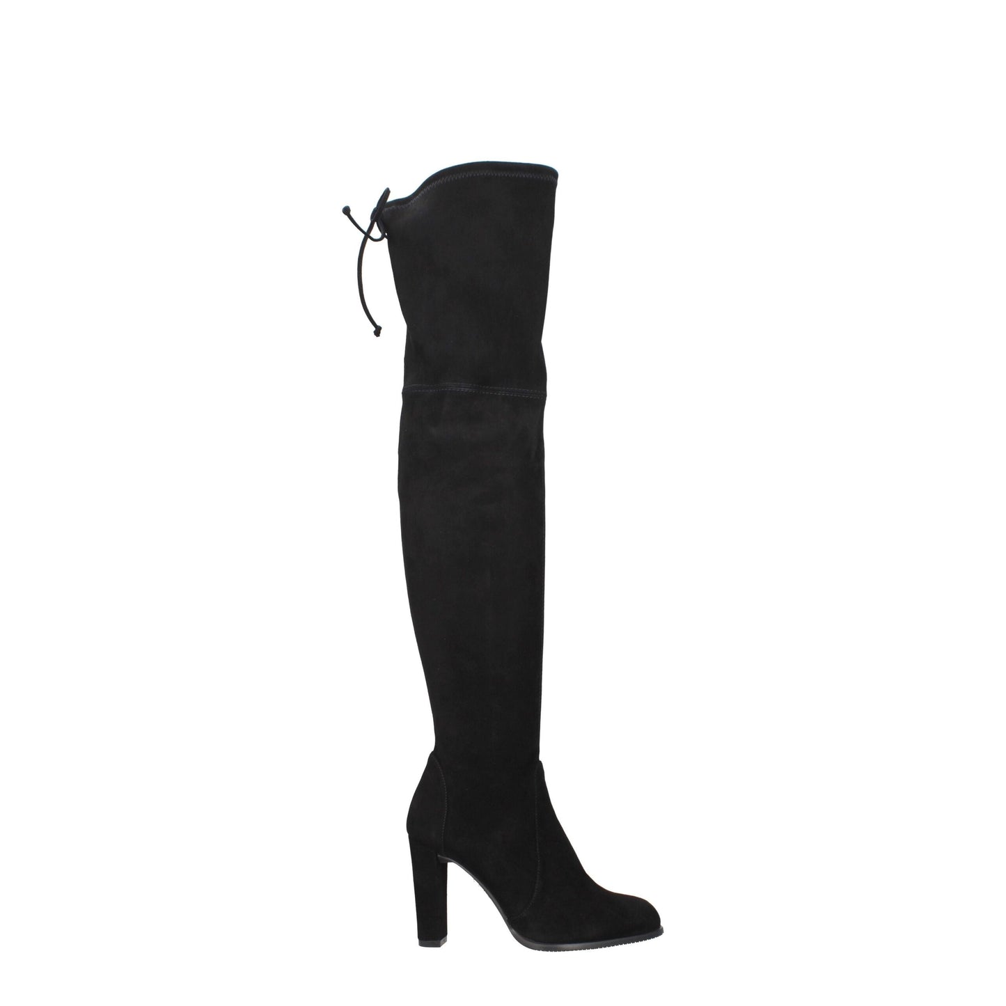 Stuart Weitzman Zwarte Lederen Overknee-Schoenen