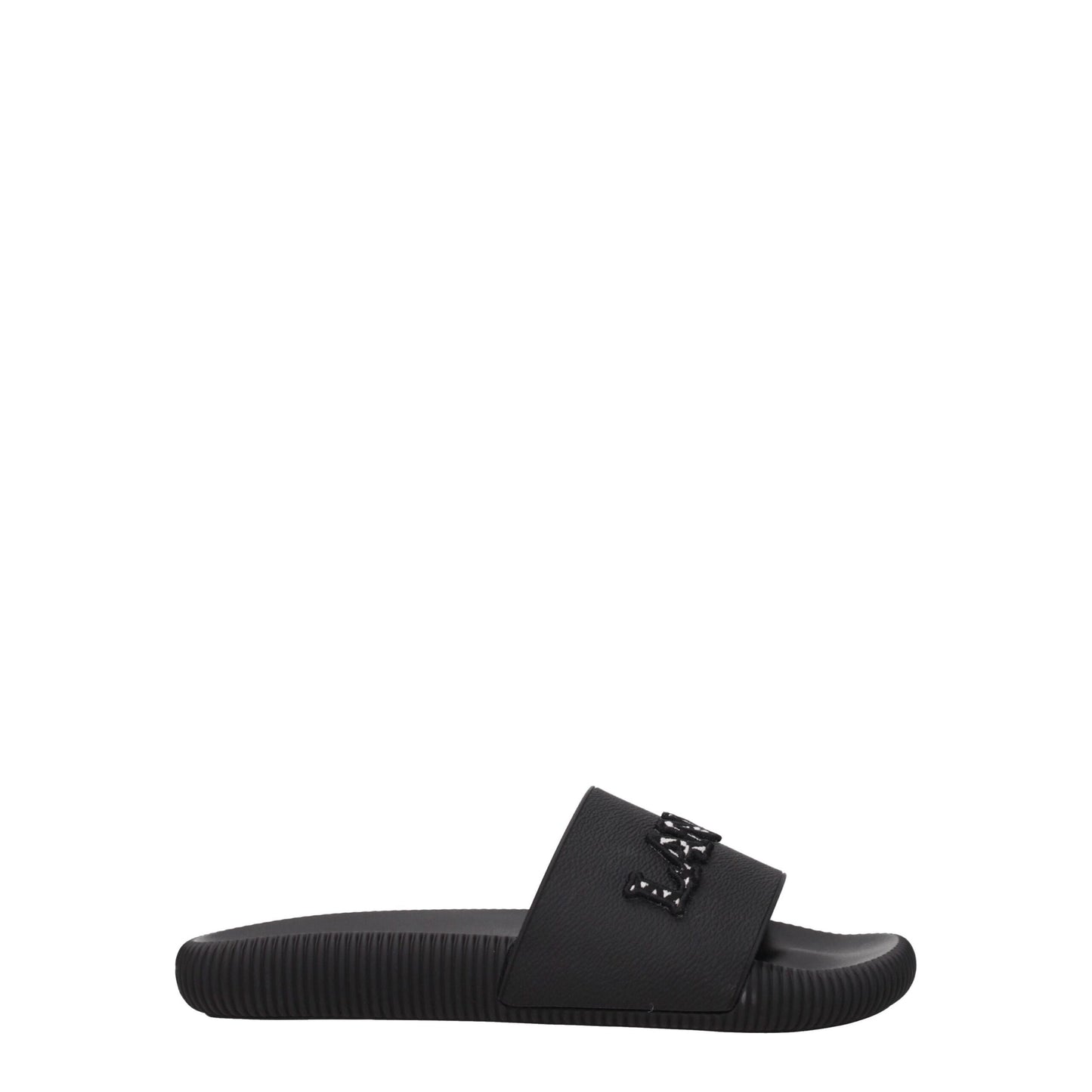 Lanvin Zwarte Katoenen Slippersandalen