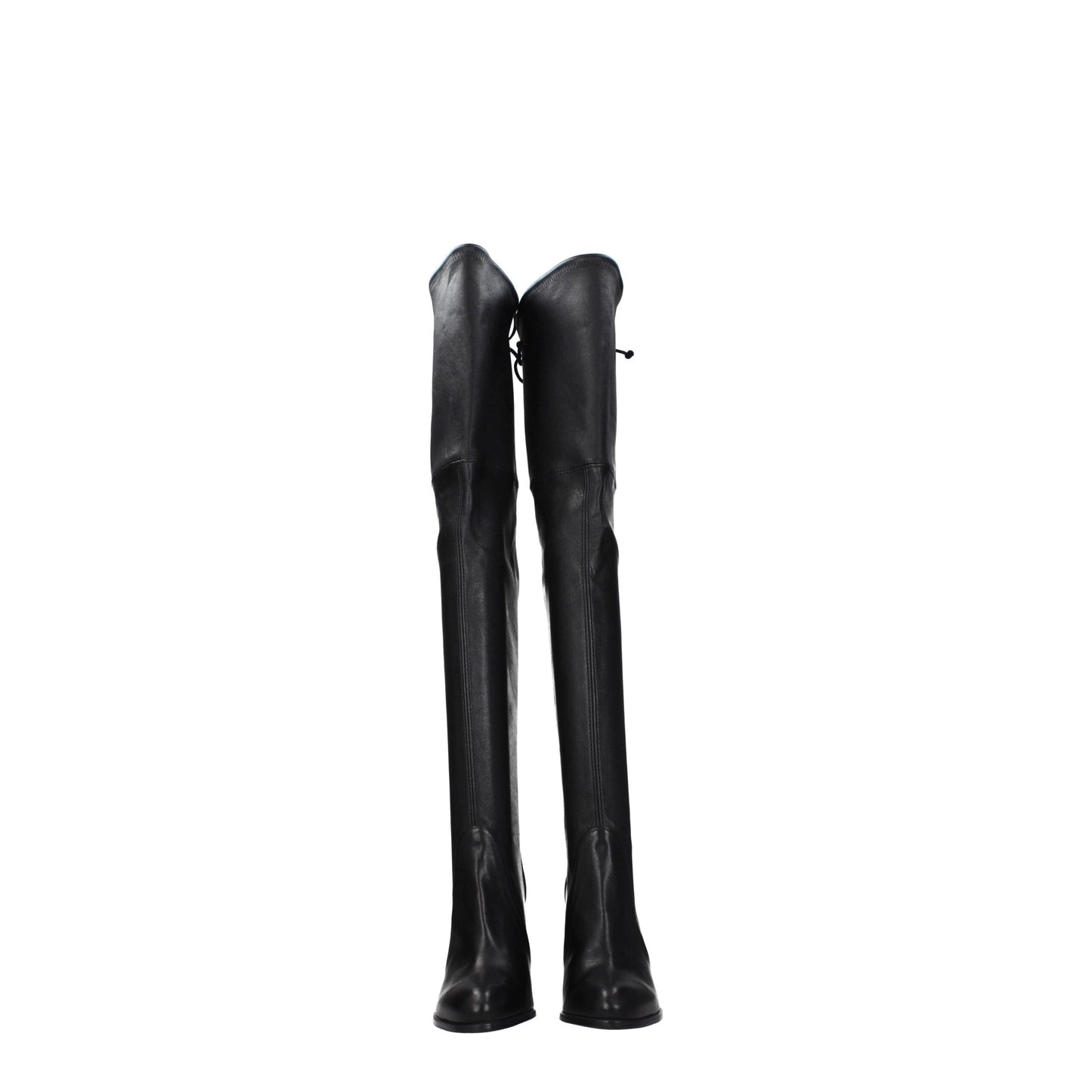 Stuart Weitzman Zwarte Lederen Overknee-Schoenen