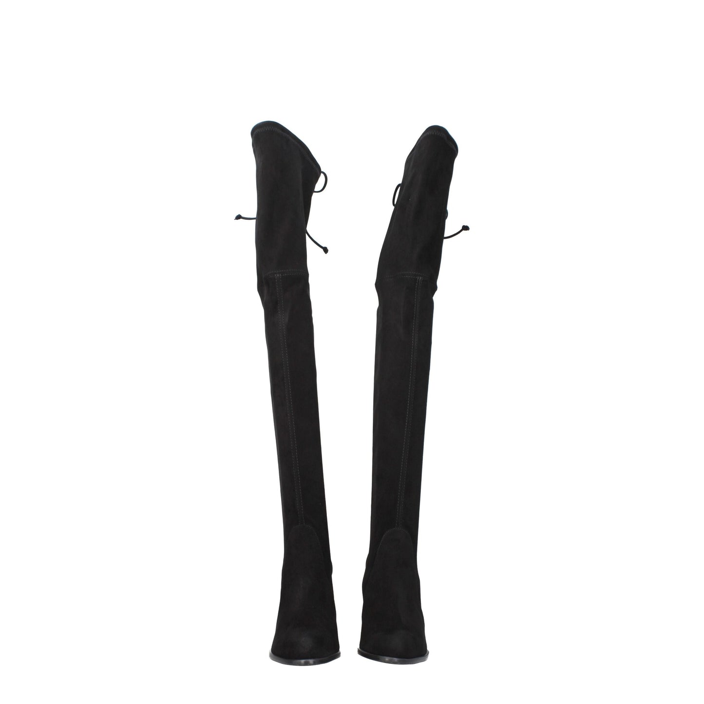 Stuart Weitzman Zwarte Lederen Overknee-Schoenen
