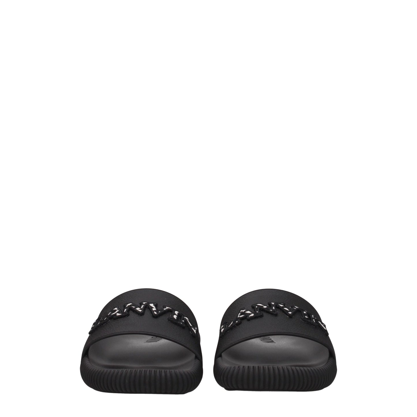 Lanvin Zwarte Katoenen Slippersandalen