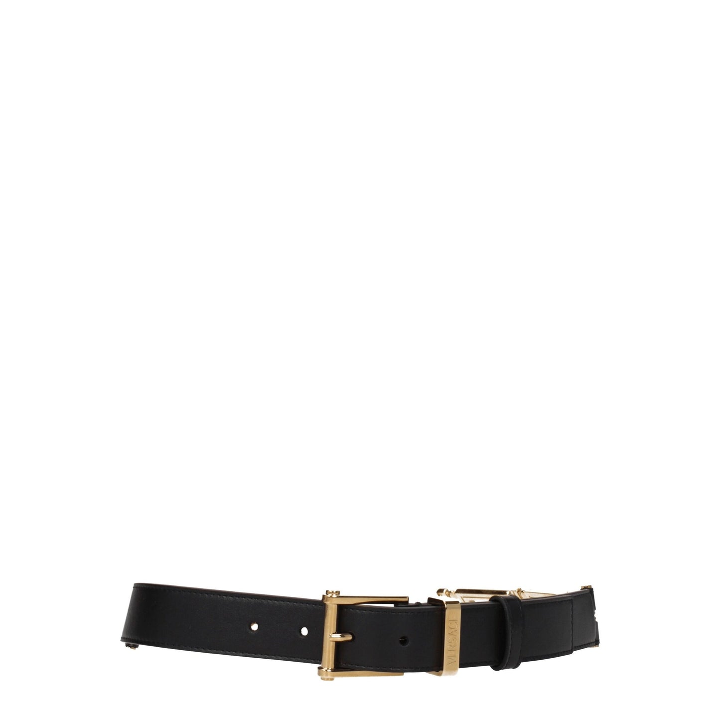 Ceintures Versace en cuir noir