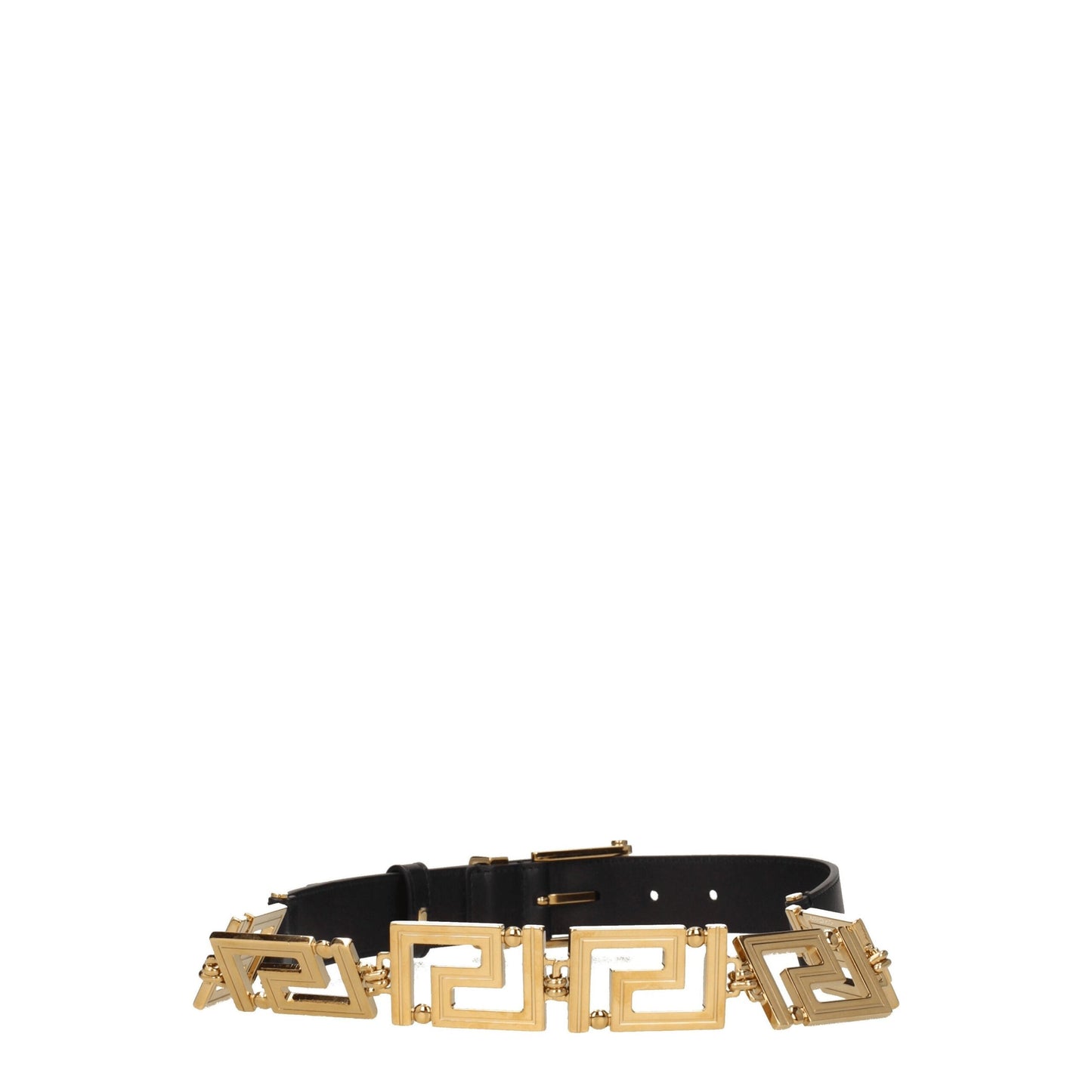 Ceintures Versace en cuir noir