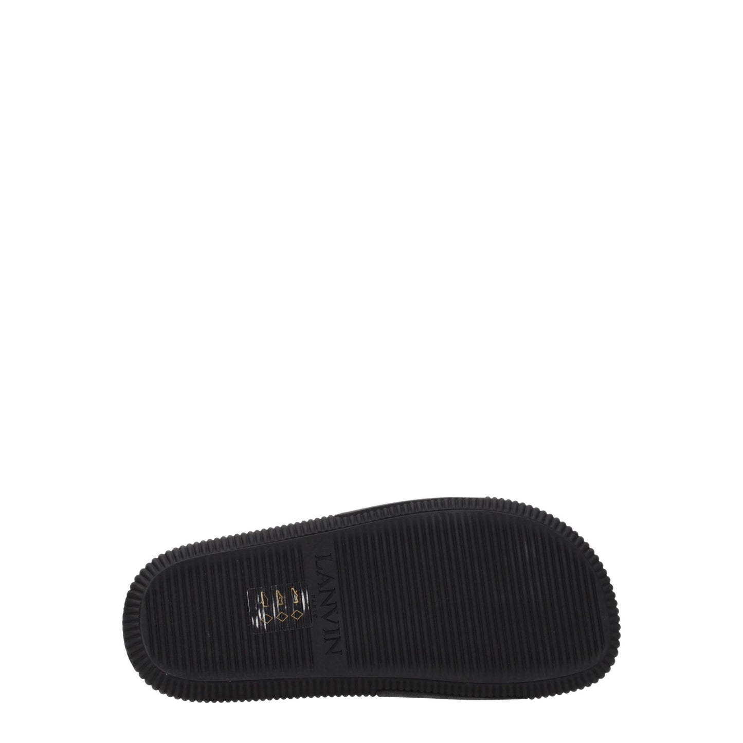 Lanvin Zwarte Katoenen Slippersandalen