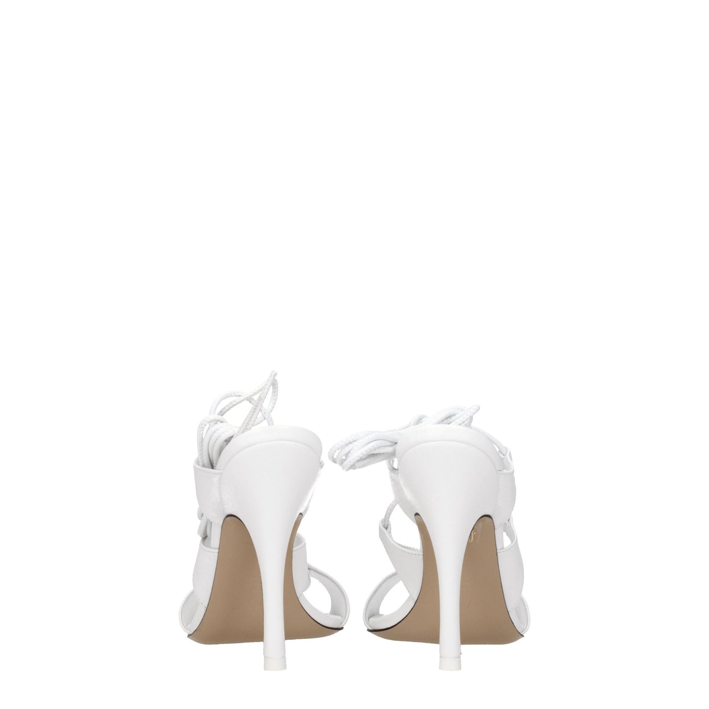 Les sandales à talons aiguilles en cuir blanc The Attico