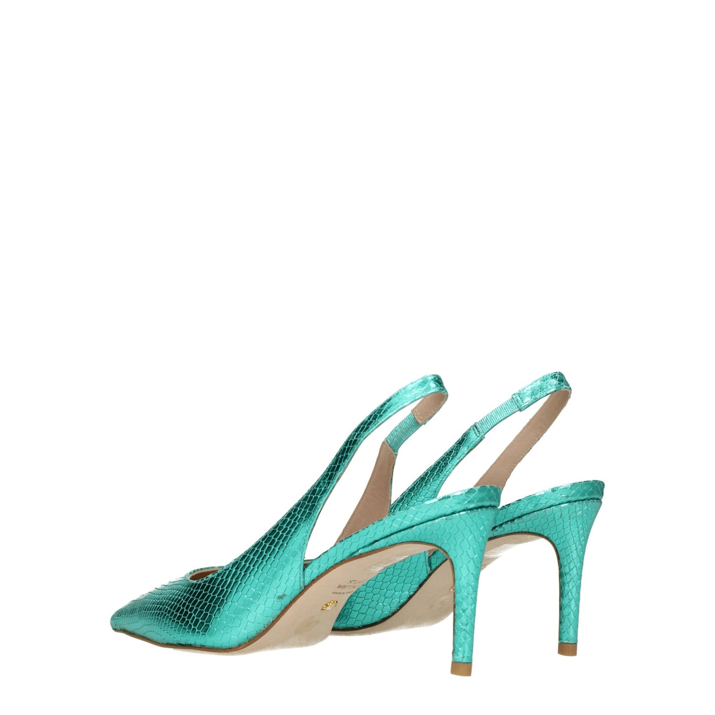 Stuart Weitzman groene leren pumps met hoge hak