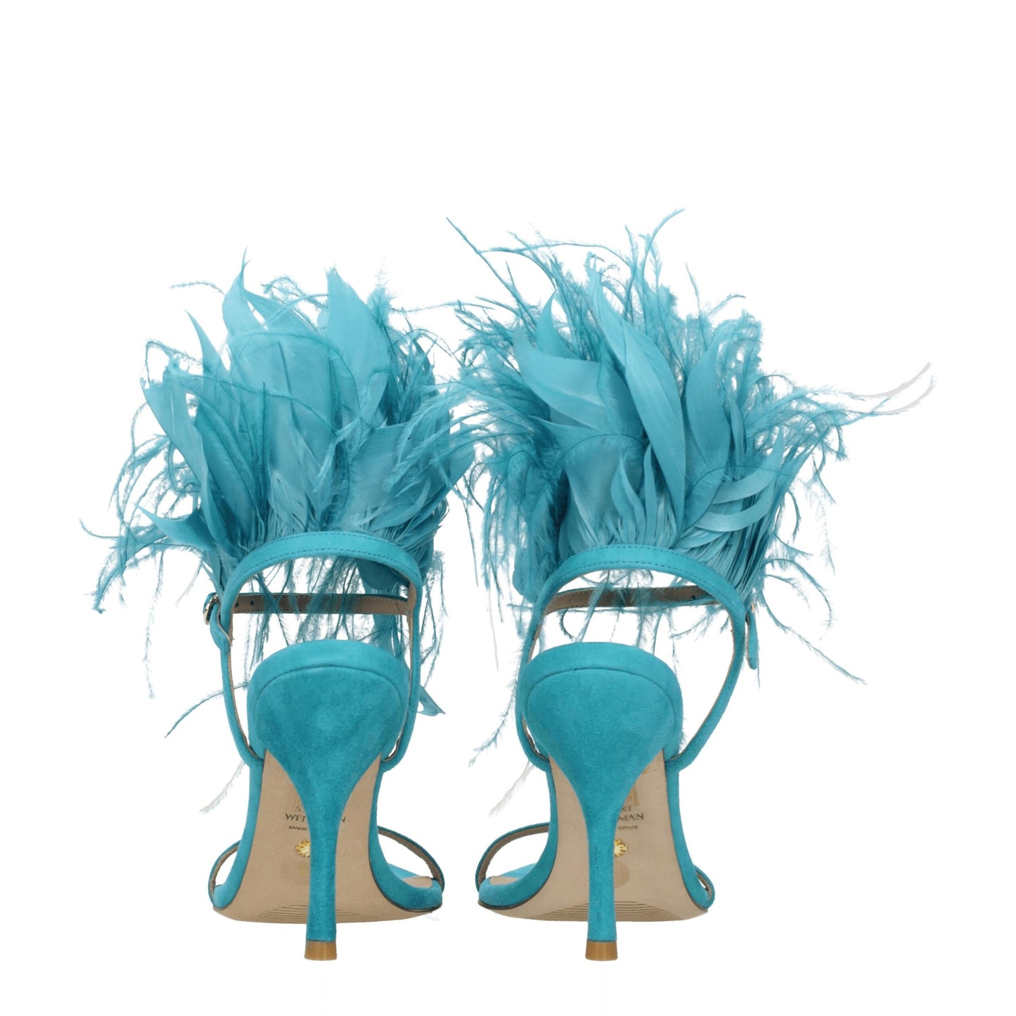 Stuart Weitzman groene leren stiletto hakken sandalen