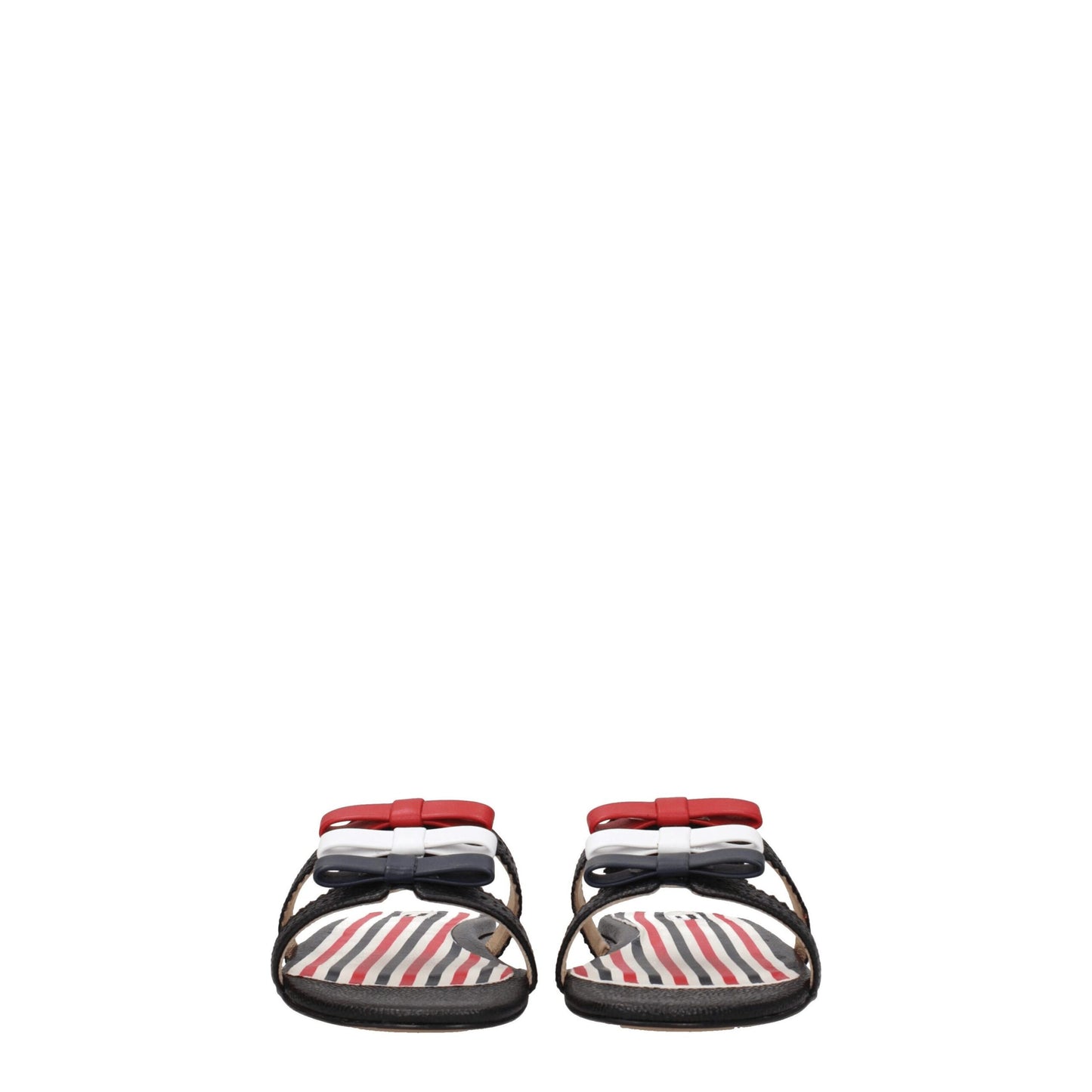 Zwarte leren slippers/sandalen van Thom Browne