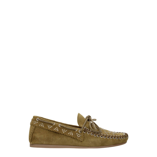 Isabel Marant groene leren instaploafers