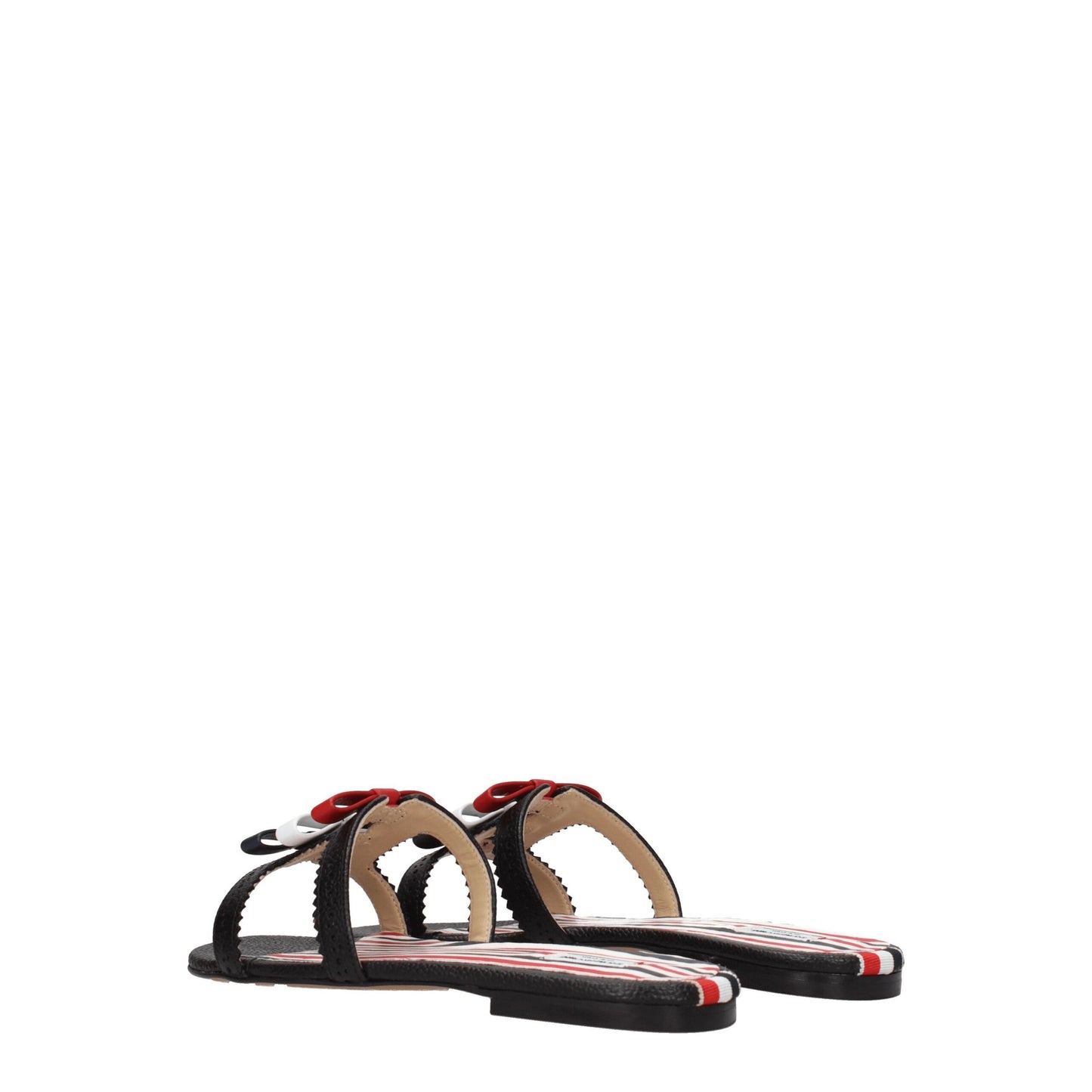 Zwarte leren slippers/sandalen van Thom Browne