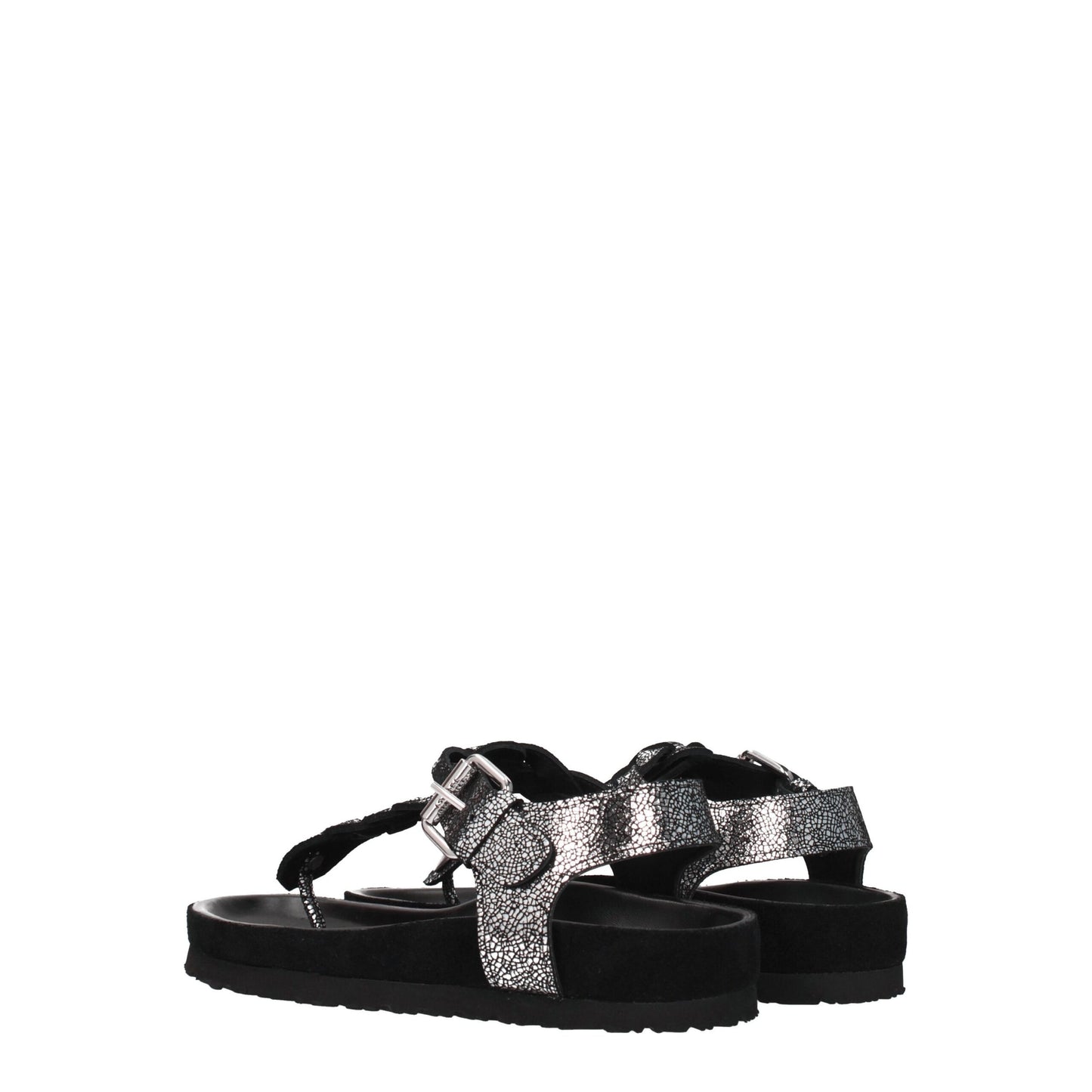 Isabel Marant Zwarte Leren Flip-Flop Sandalen