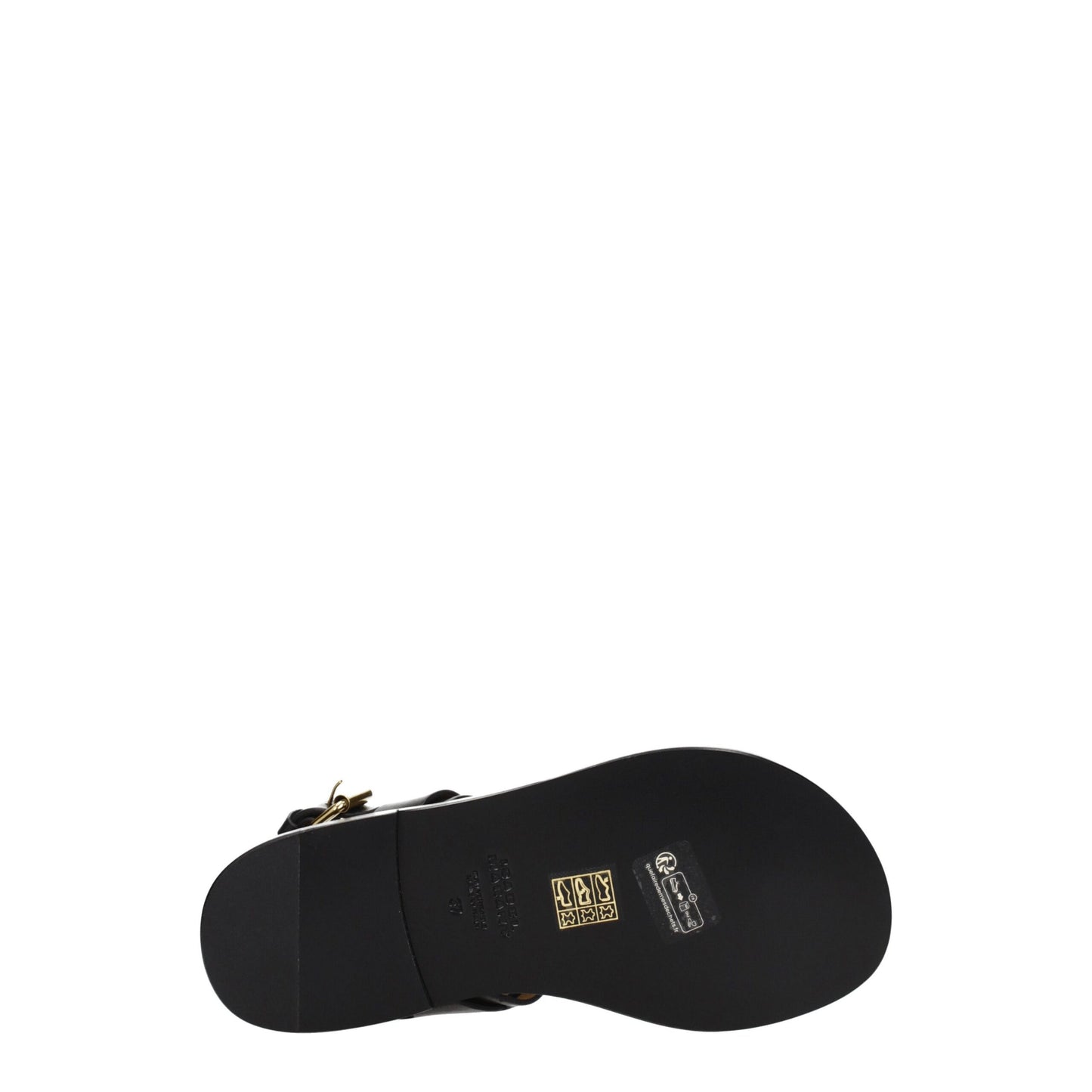 Isabel Marant Zwarte Leren Flip-Flop Sandalen