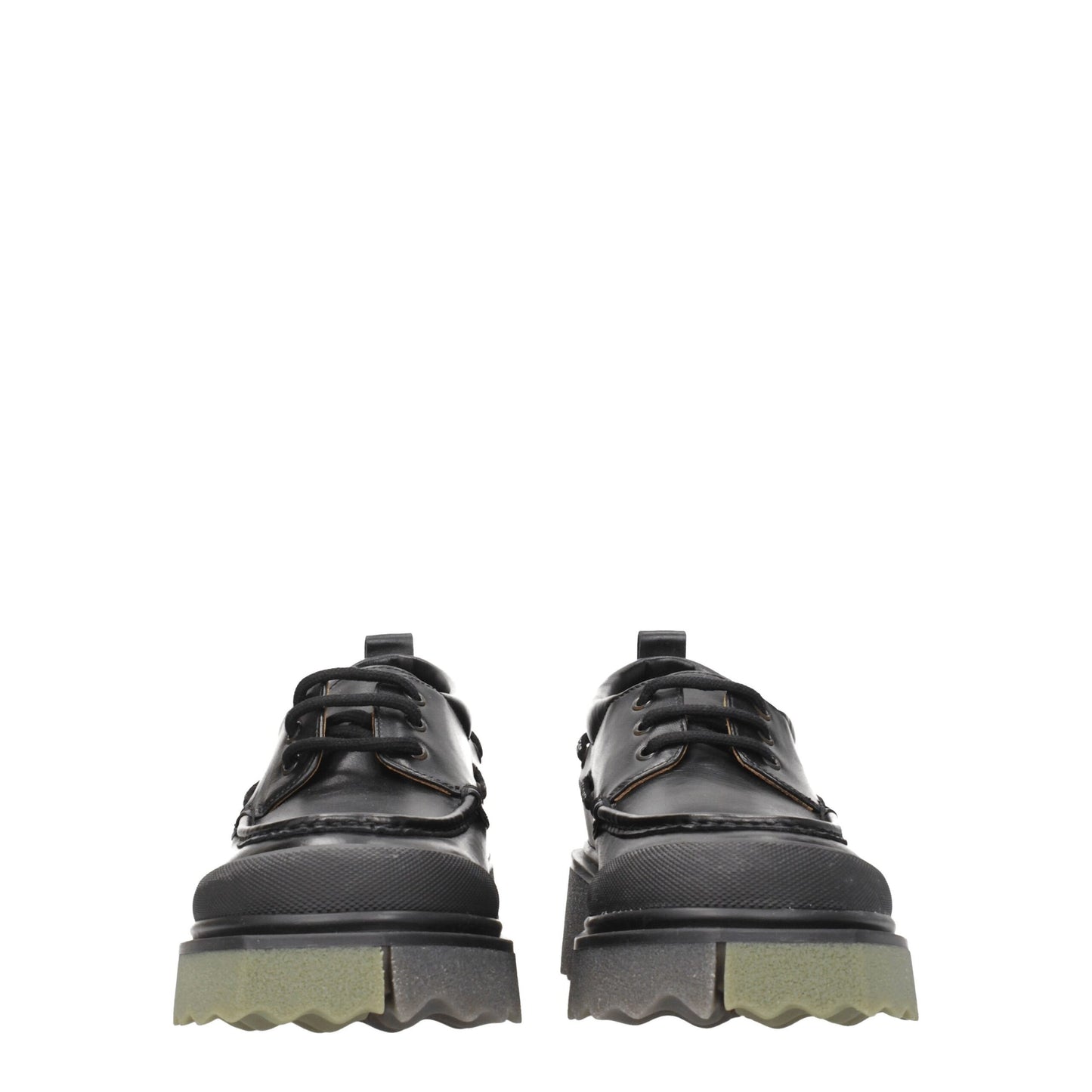 Mocassins à enfiler en cuir blanc cassé et noir