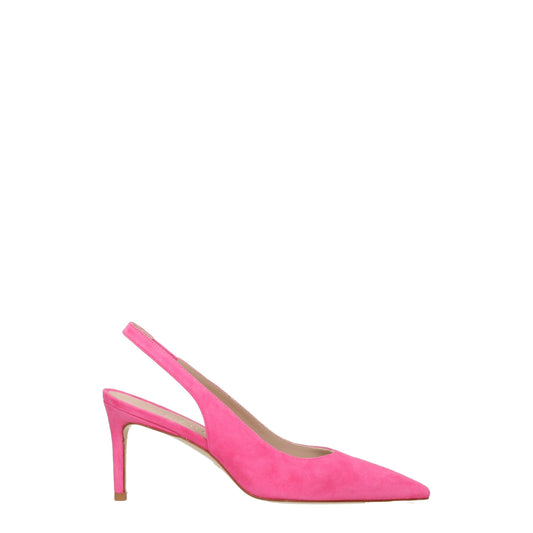 Roze leren pumps met hoge hak van Stuart Weitzman