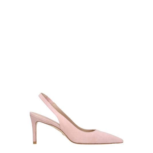 Stuart Weitzman roze leren pumps met een gemiddelde hak.
