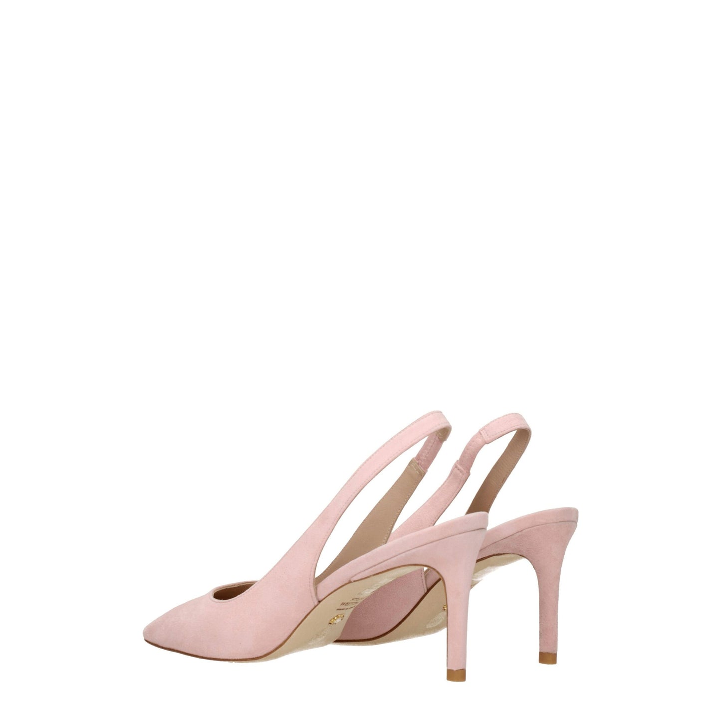Stuart Weitzman roze leren pumps met een gemiddelde hak.