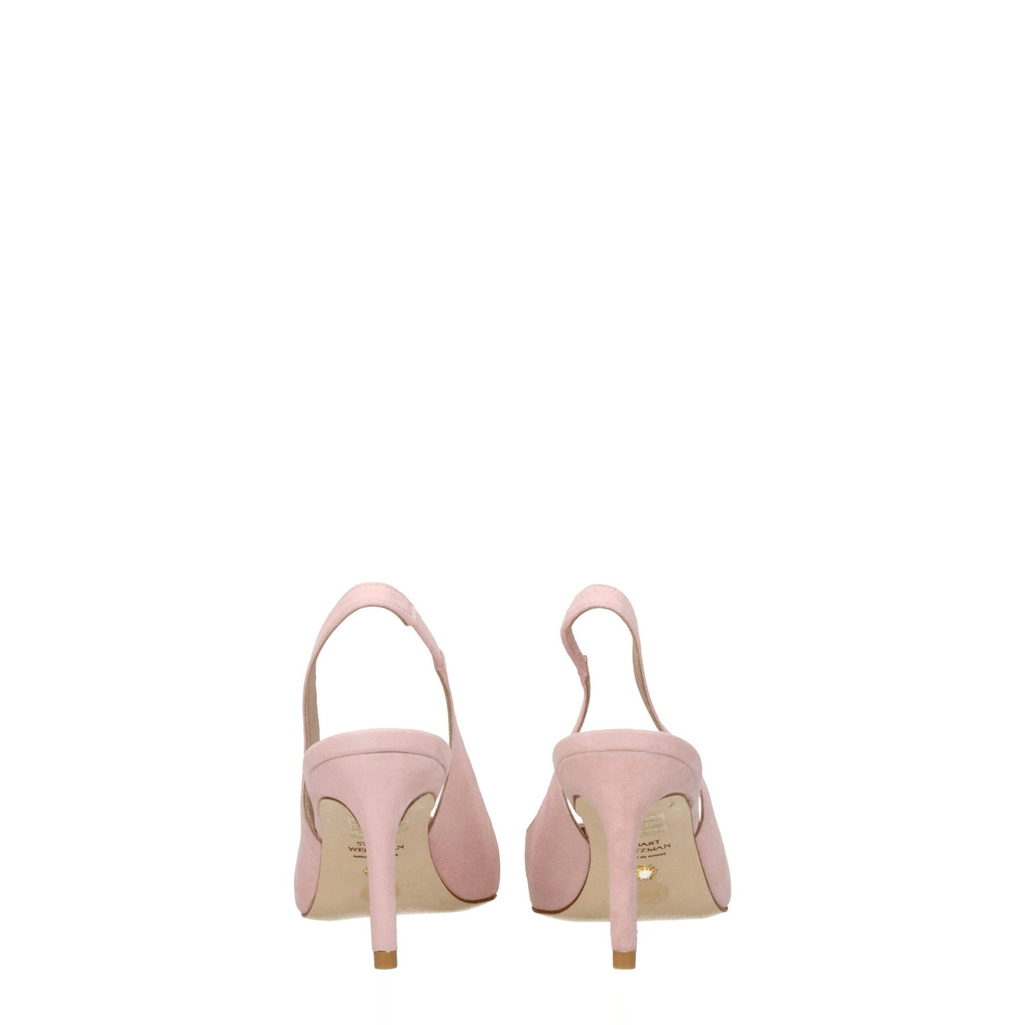 Stuart Weitzman roze leren pumps met een gemiddelde hak.