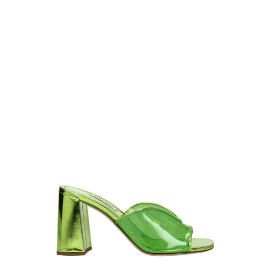 Miu Miu groene plexiglas platformschoenen