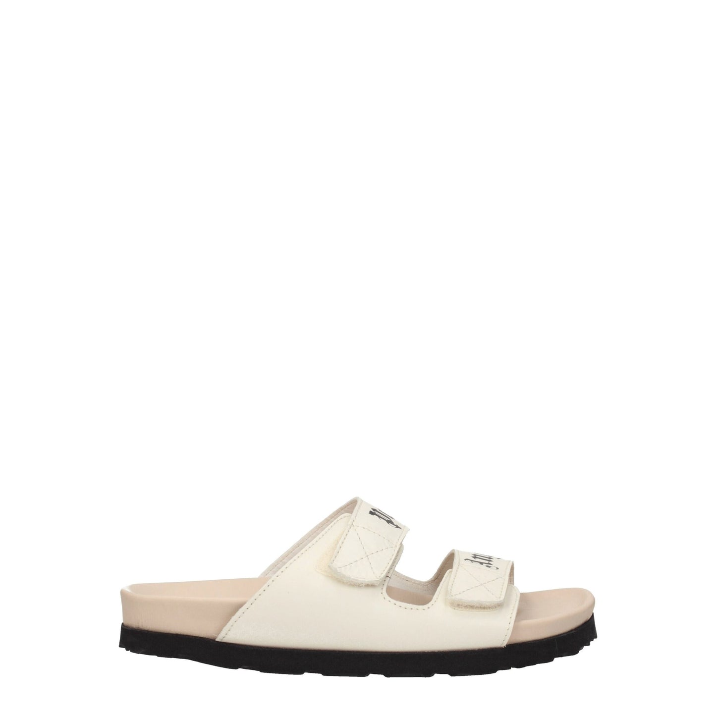 Palm Angels Beige Lederen Platte Sandalen