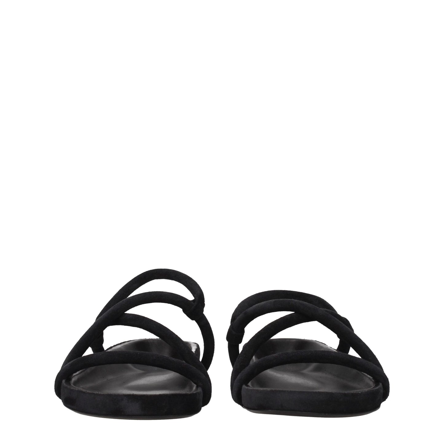 Sandales plates en cuir noir Isabel Marant