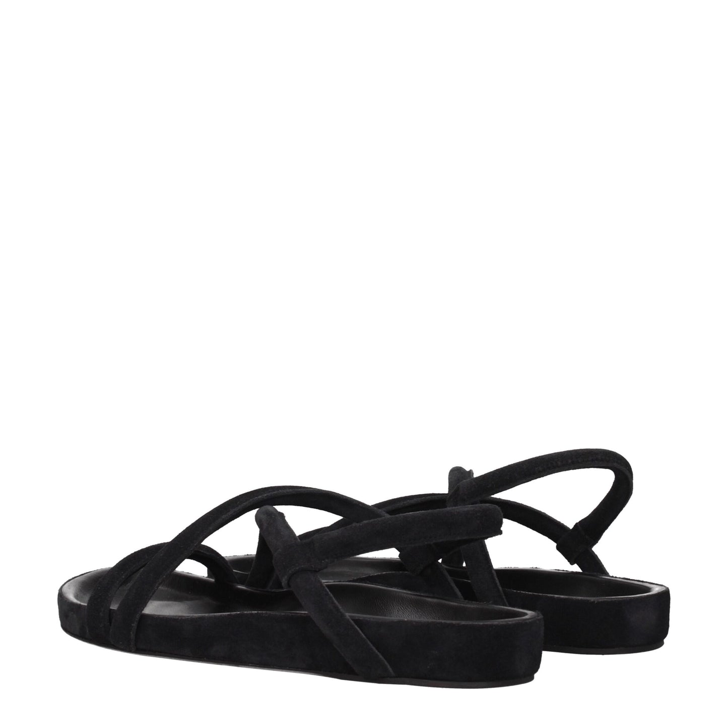 Sandales plates en cuir noir Isabel Marant