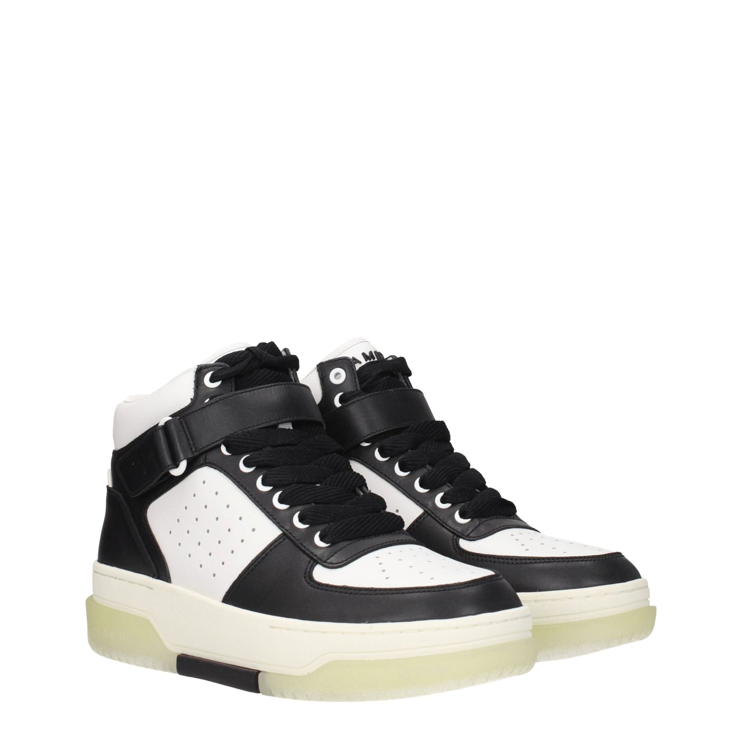 Amiri, baskets montantes en cuir noir