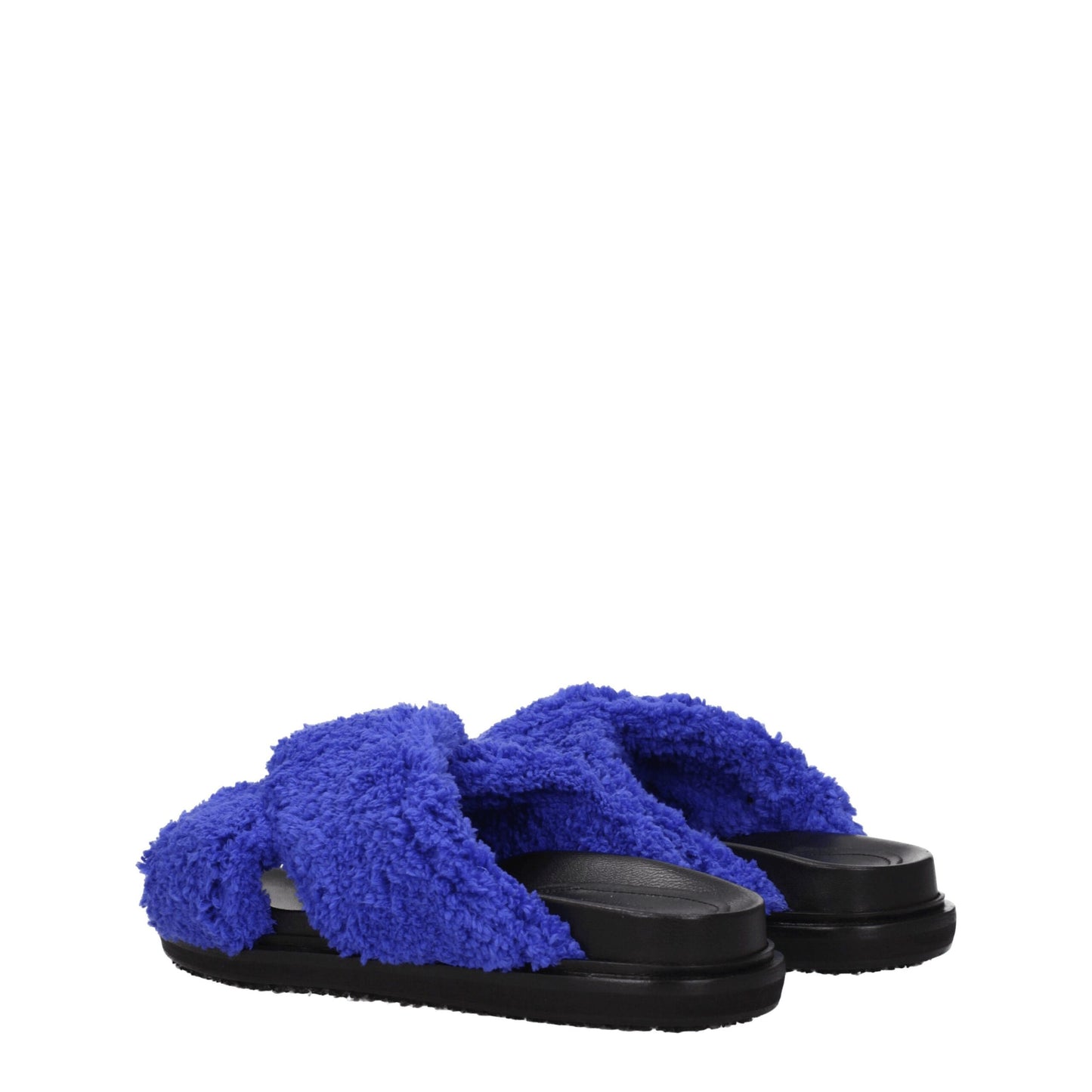Marni Purple Fabric Slippers Sandals
