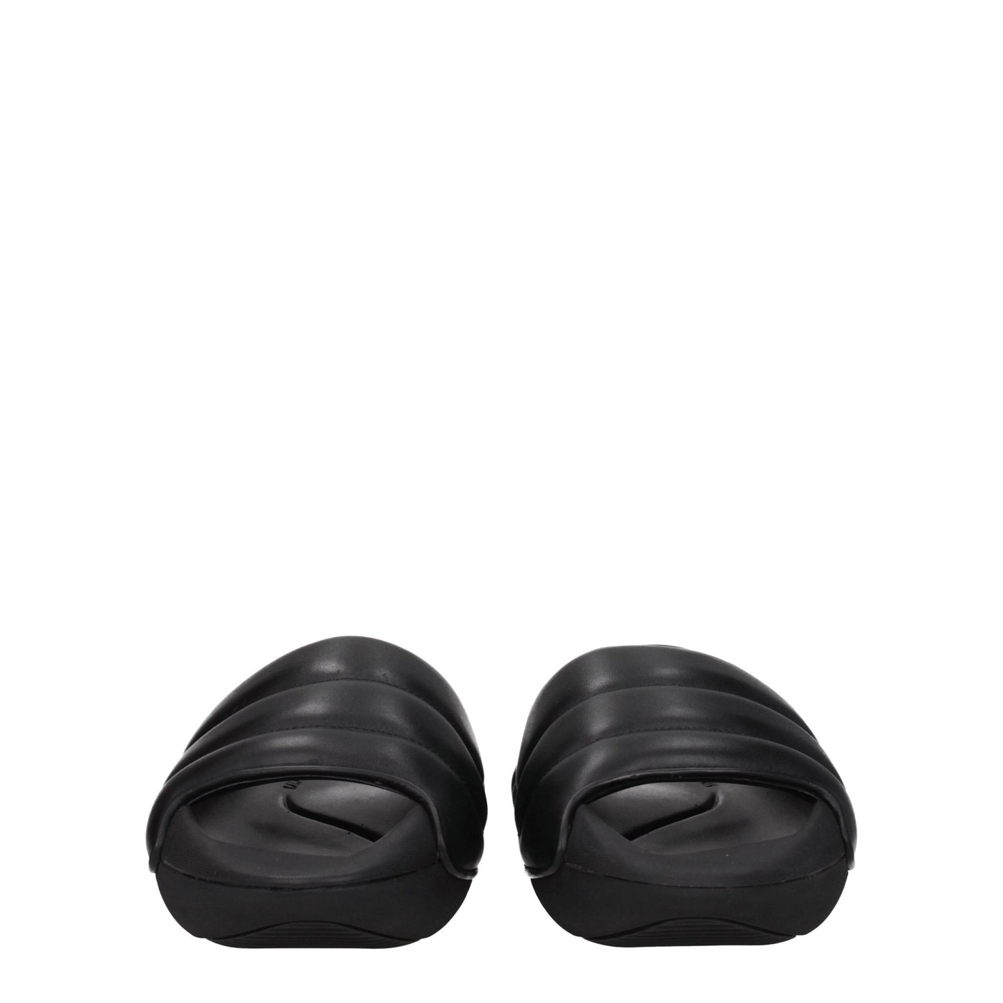 Sandales-chaussons en cuir noir Balmain