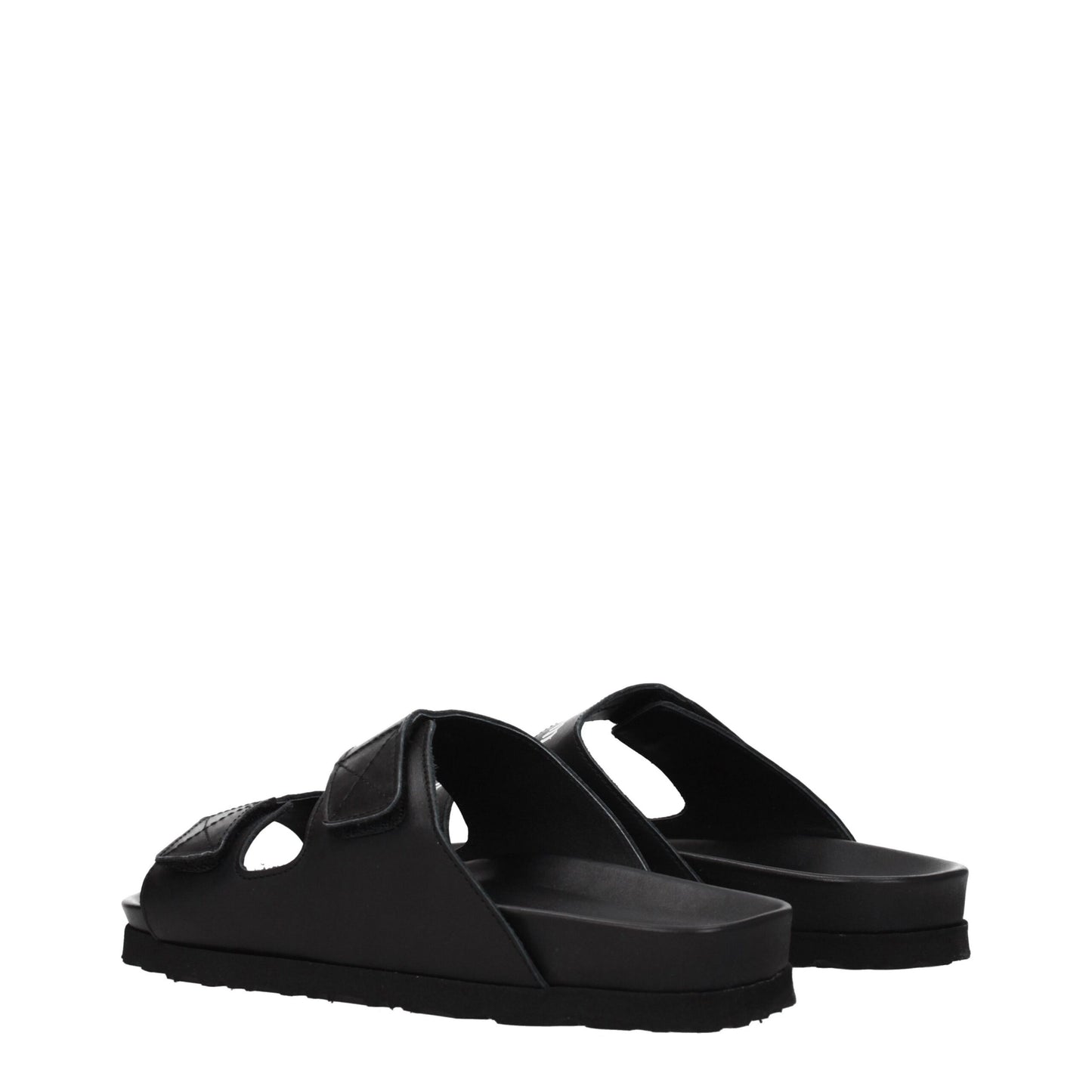 Sandales-chaussons en cuir noir Palm Angels