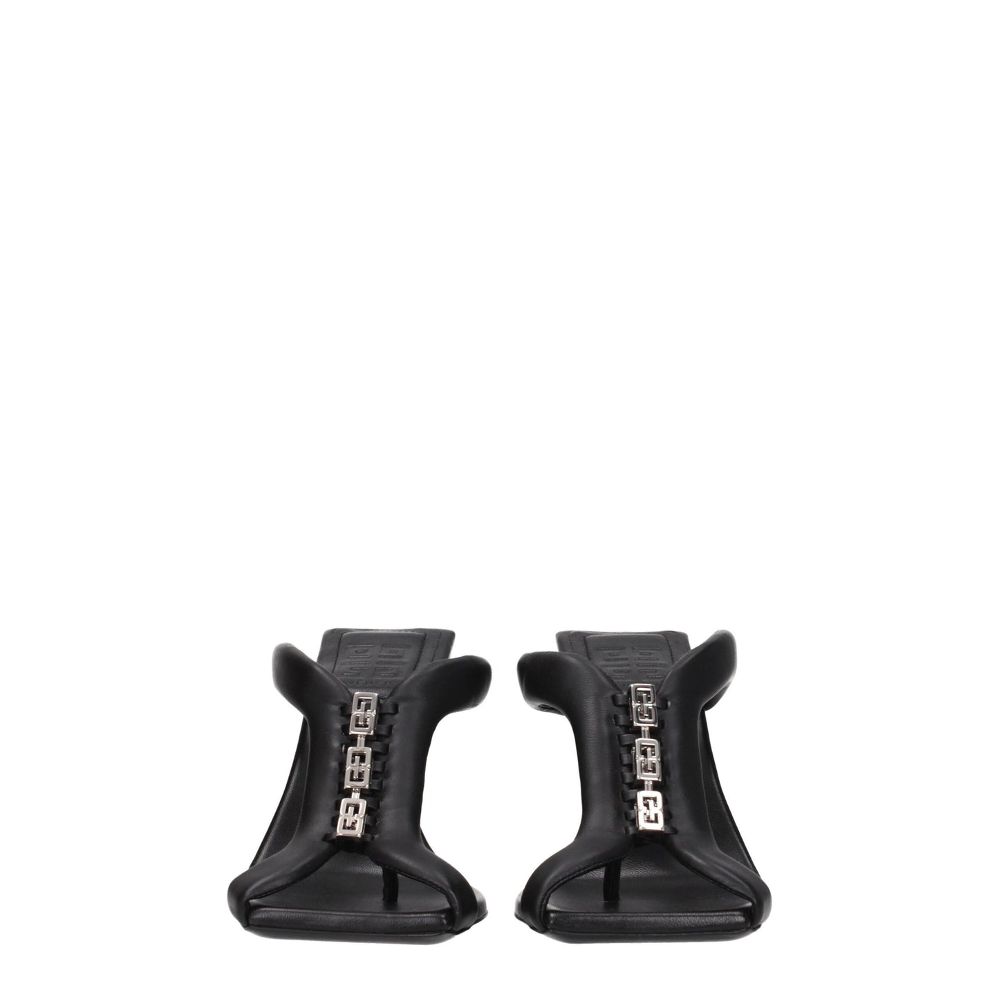 Givenchy Zwarte Lederen Stiletto Hakken Sandalen