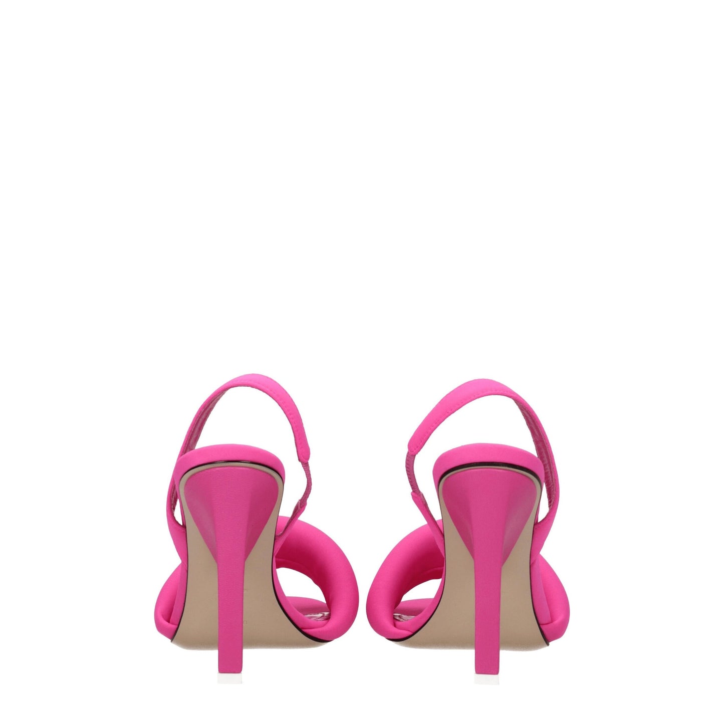 De Attico roze stiletto hakken sandalen van stof