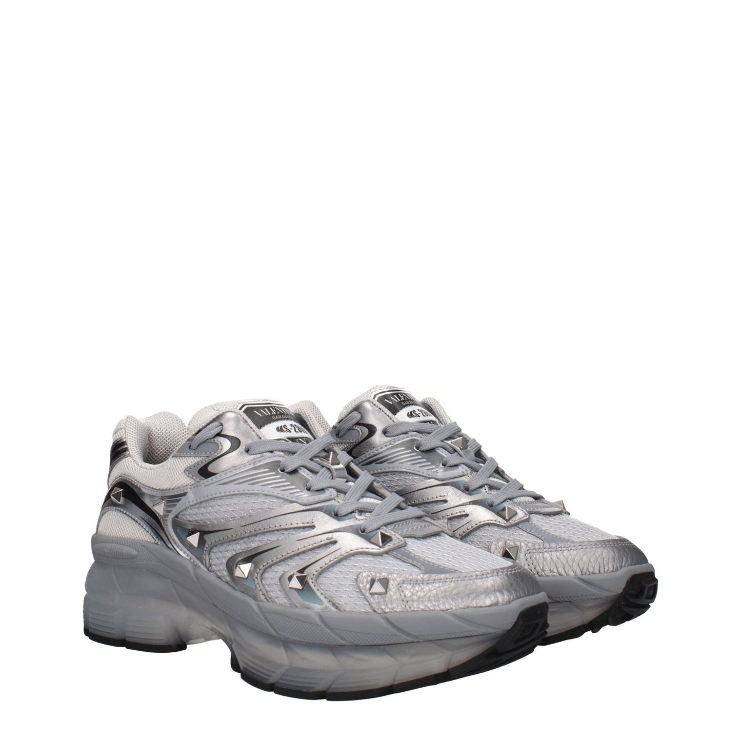 Sneakers de sport en tissu gris Valentino Garavani
