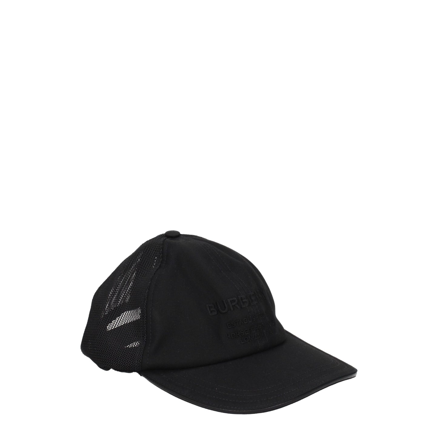 Casquettes Burberry en coton noir (casquette de baseball)