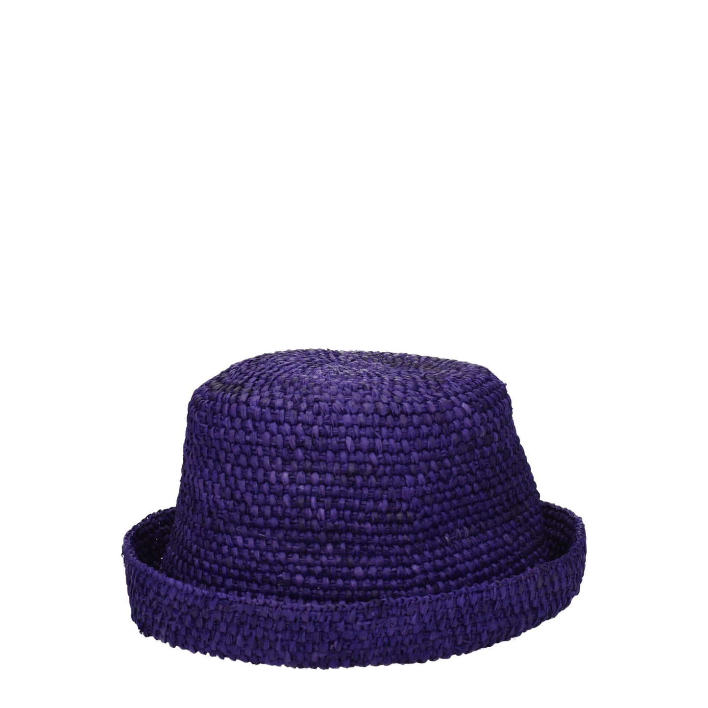 Jacquemus paarse raffia hoeden