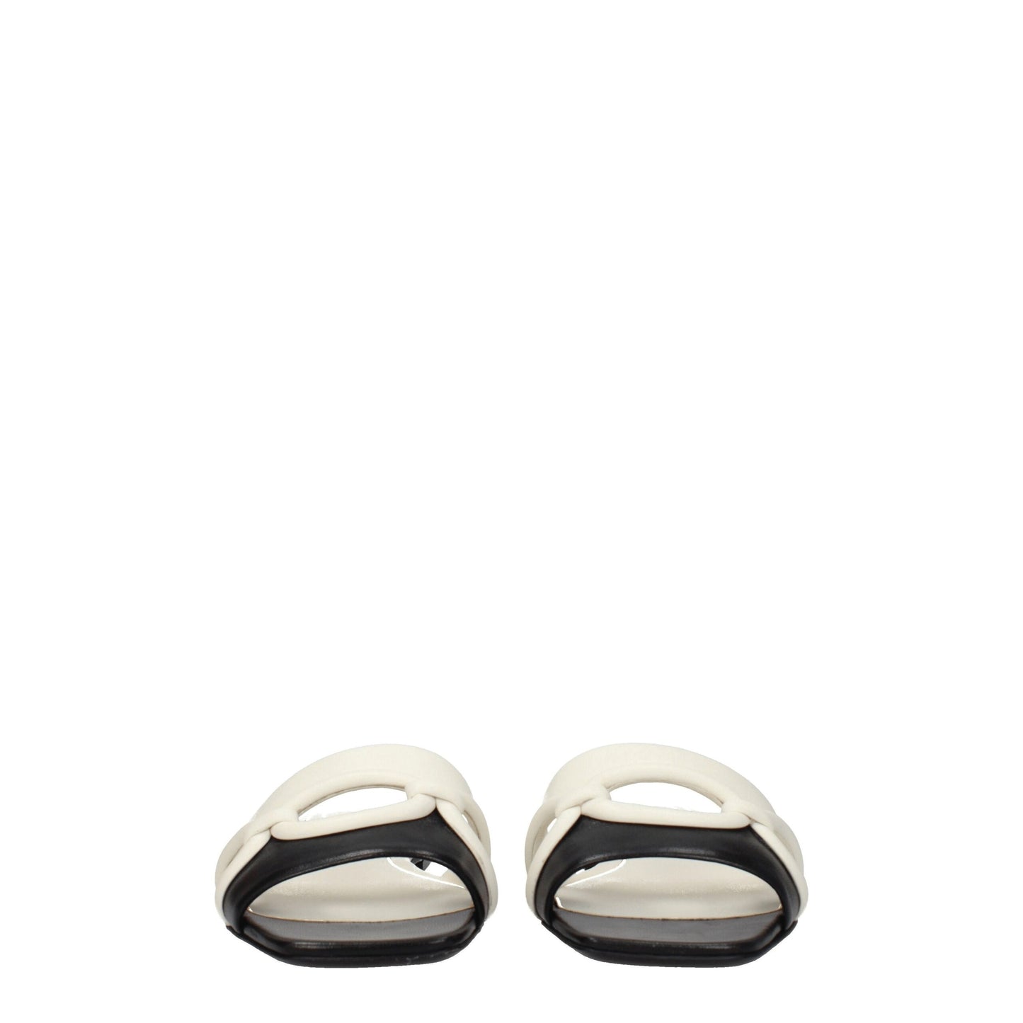 Valentino Garavani Zwarte Lederen Slippersandalen