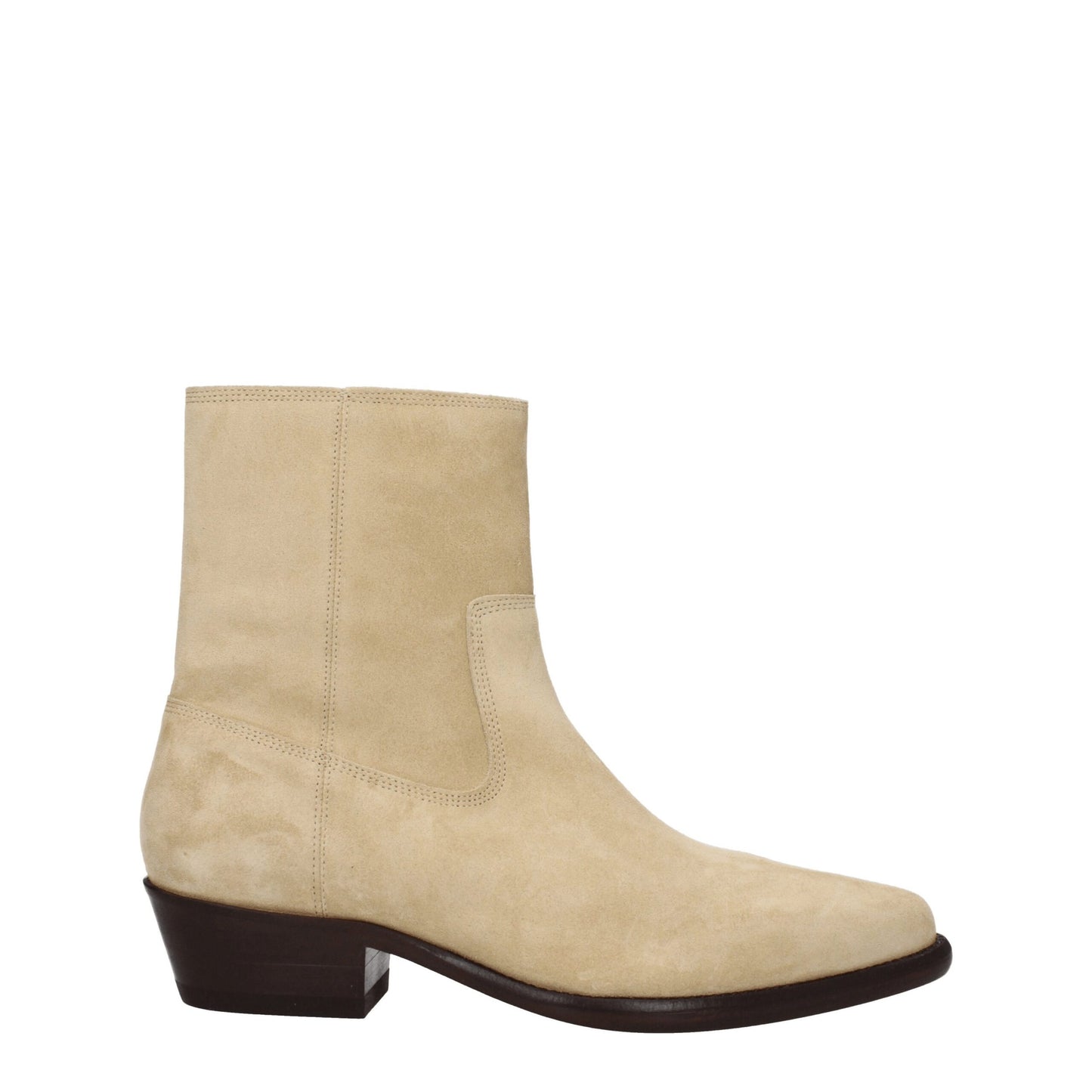 Bottes de cheville en cuir beige d'Isabel Marant