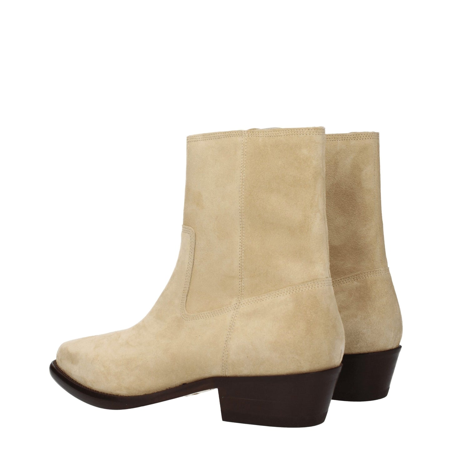 Bottes de cheville en cuir beige d'Isabel Marant