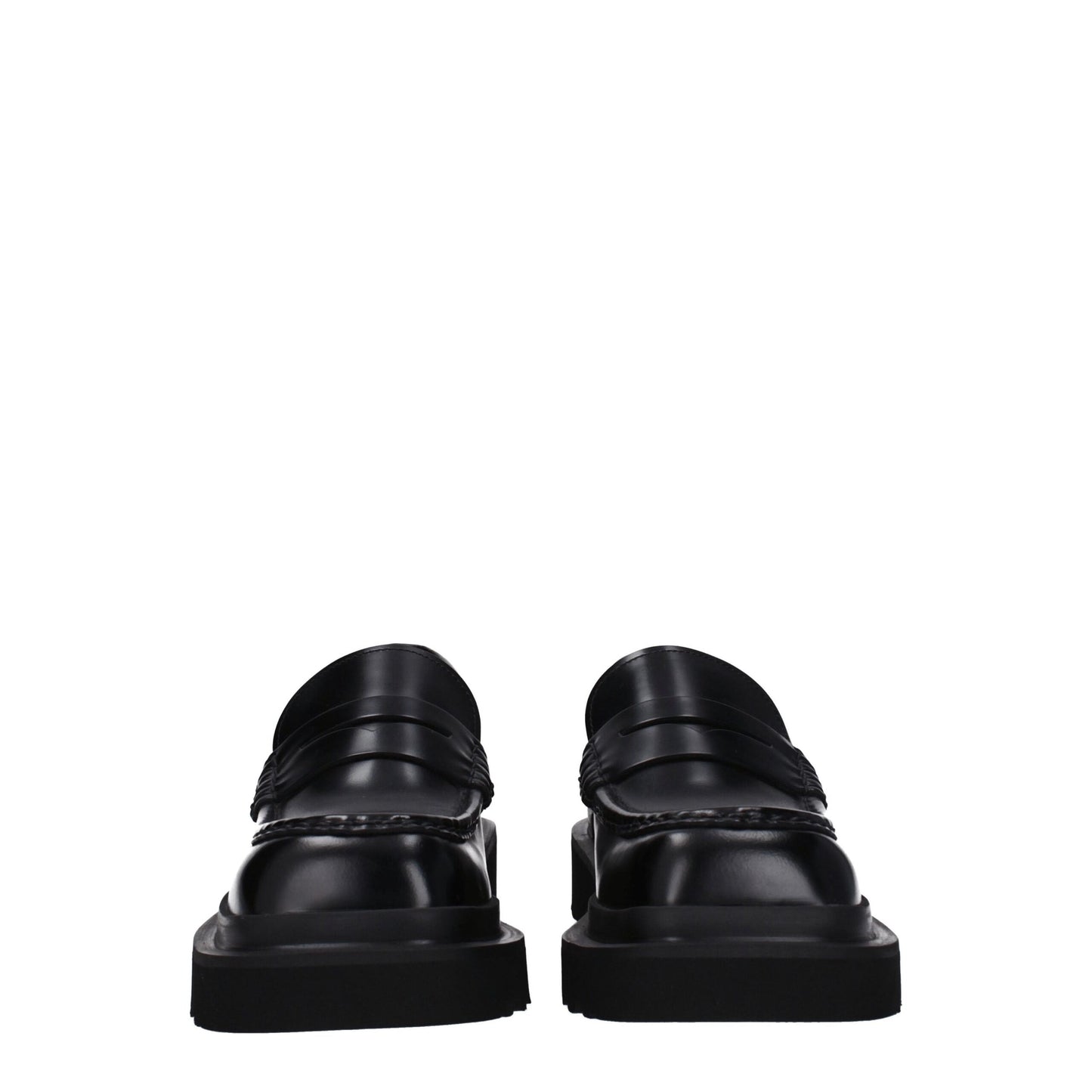 Mocassins à enfiler en cuir noir de Dolce & Gabbana