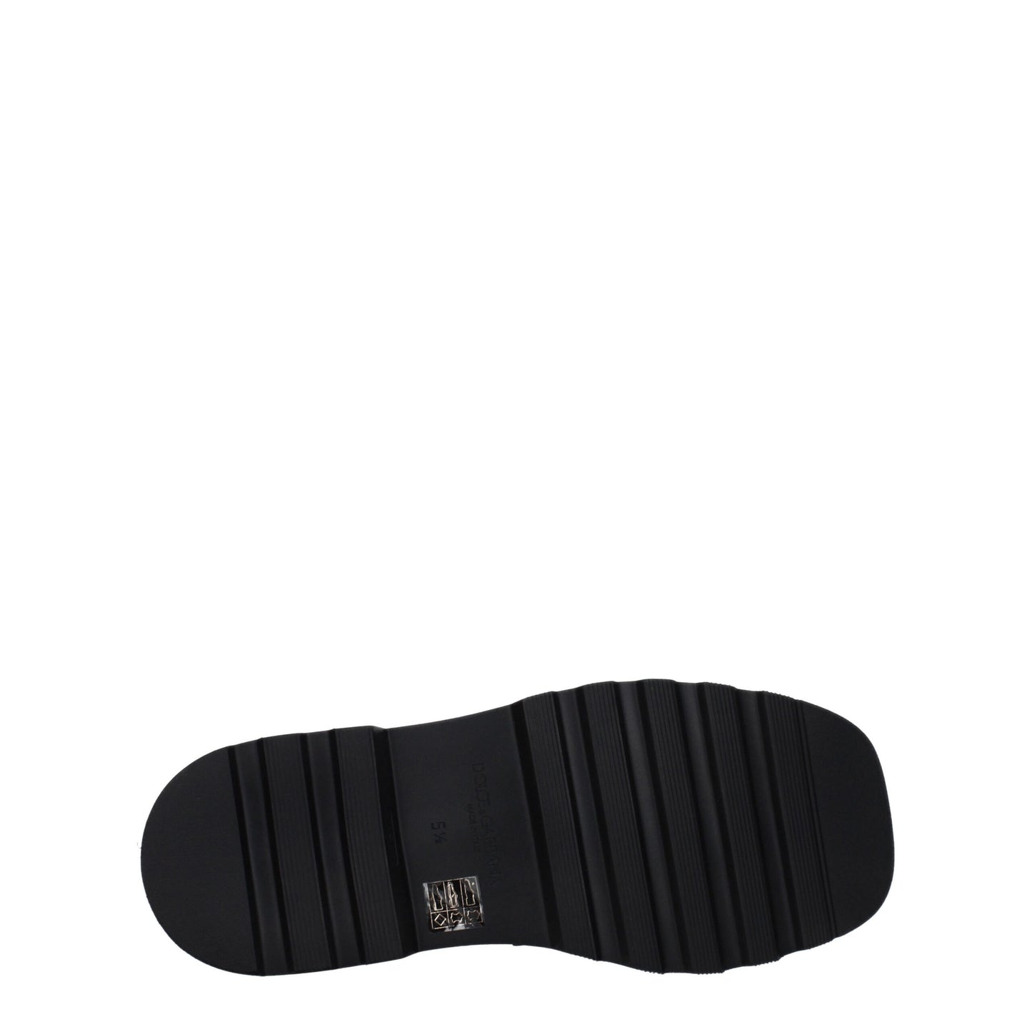 Mocassins à enfiler en cuir noir de Dolce & Gabbana