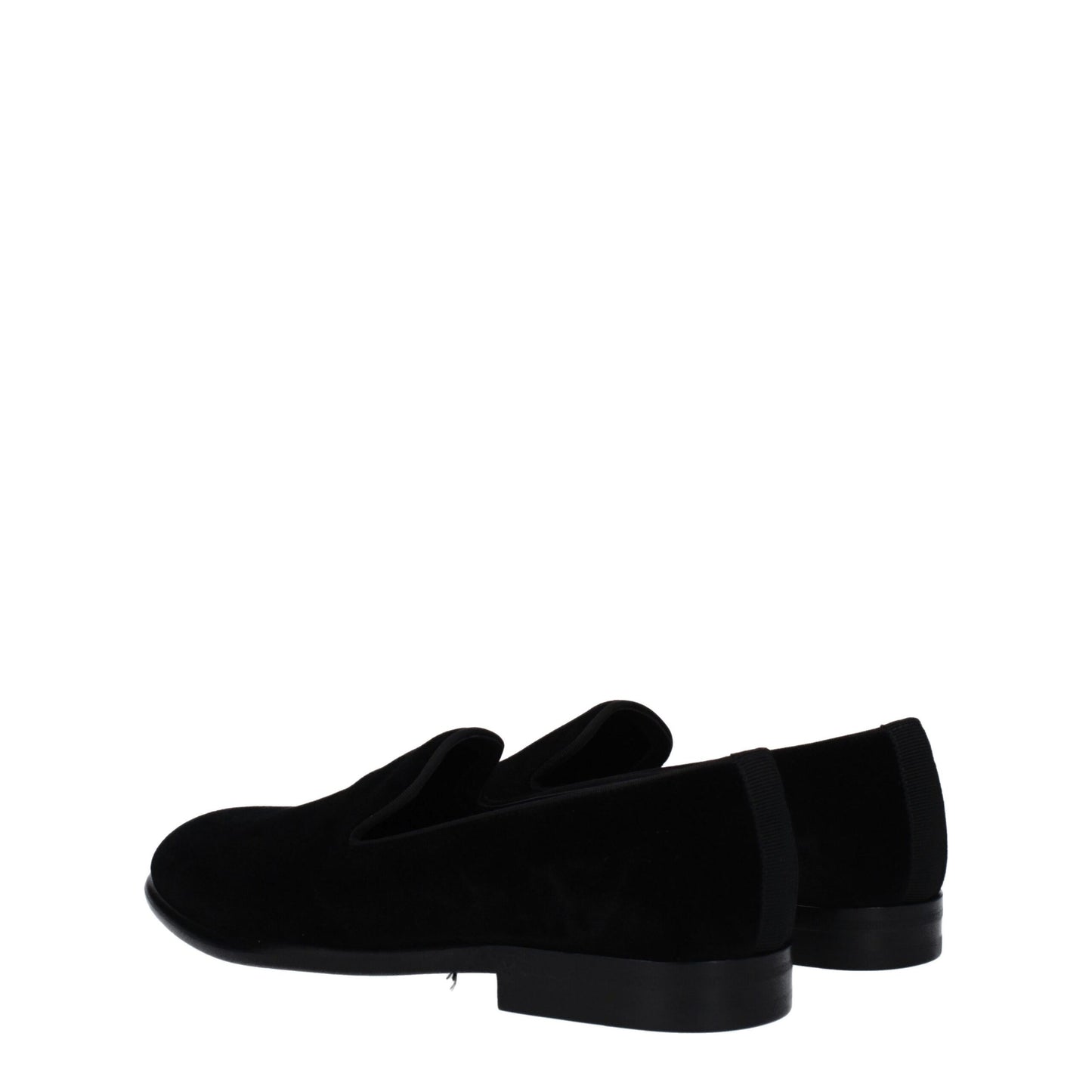 Mocassins à enfiler en velours noir de Dolce & Gabbana