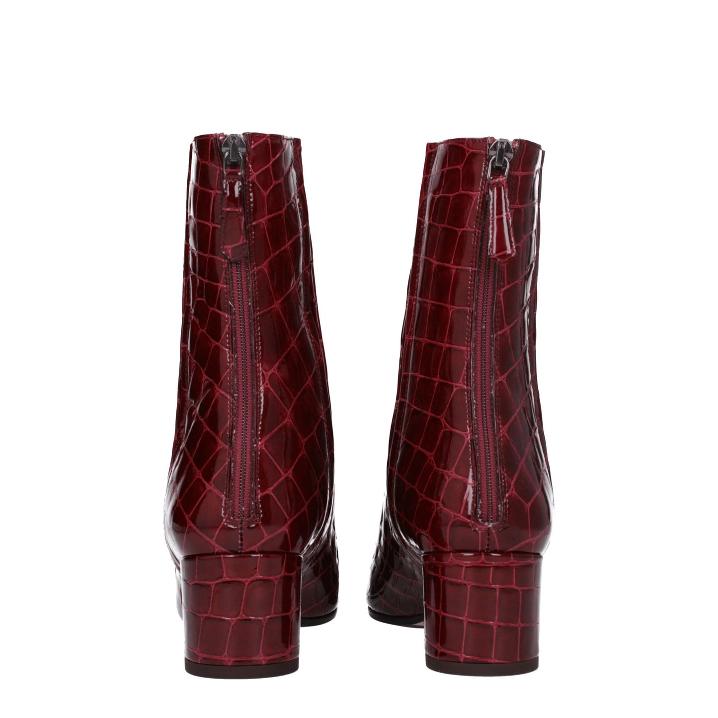 Aquazzura Rode Lederen Enkellaarsjes