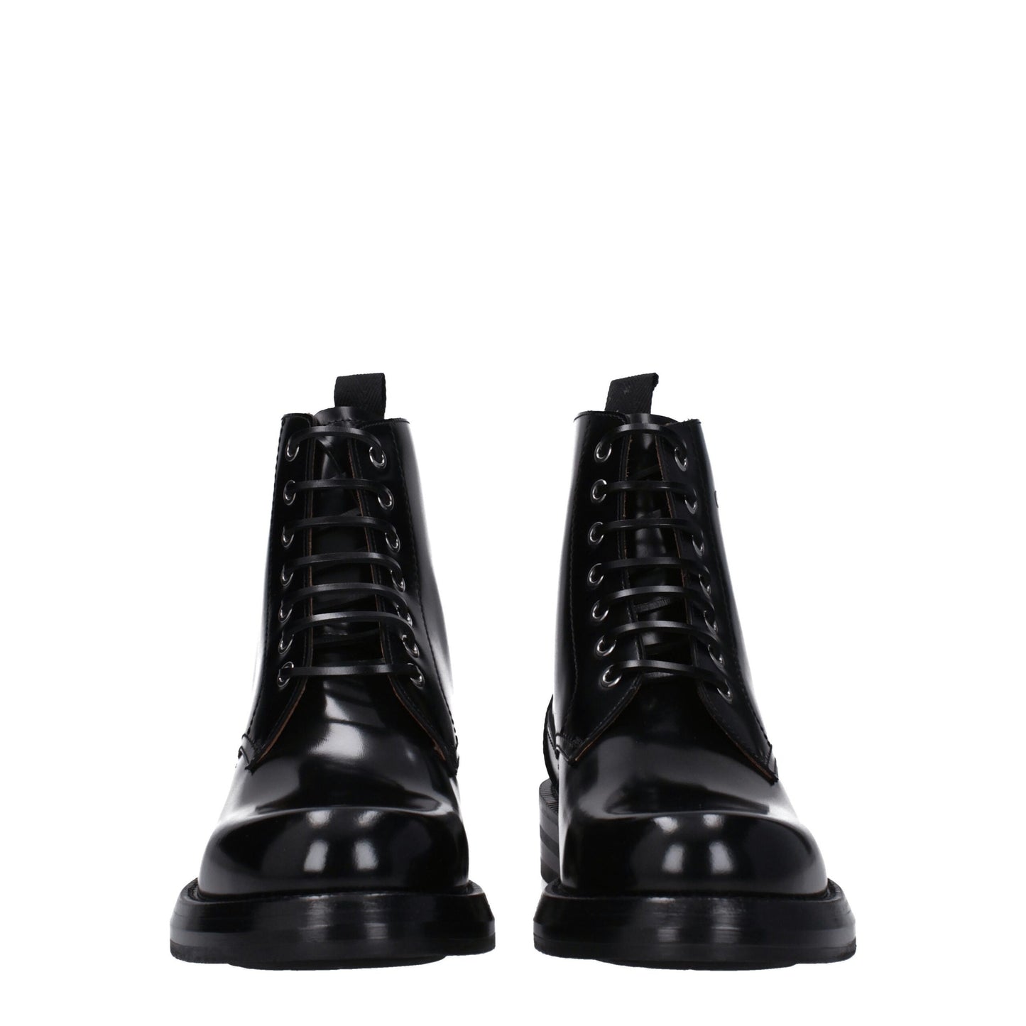 Bottes de cheville en cuir noir Christian Dior