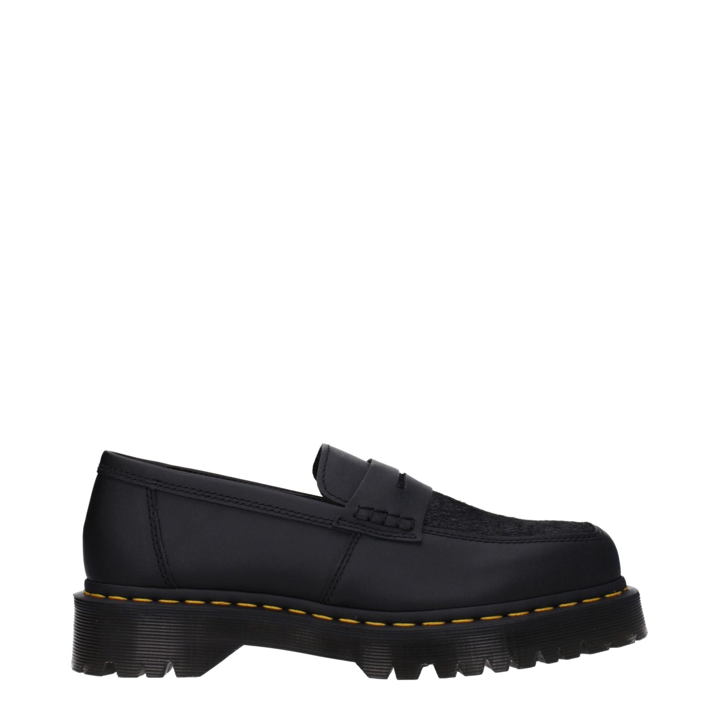 Dr. Martens Mocassins en cuir noir à enfiler