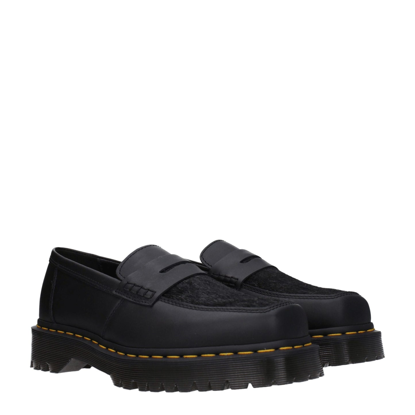 Dr. Martens Mocassins en cuir noir à enfiler