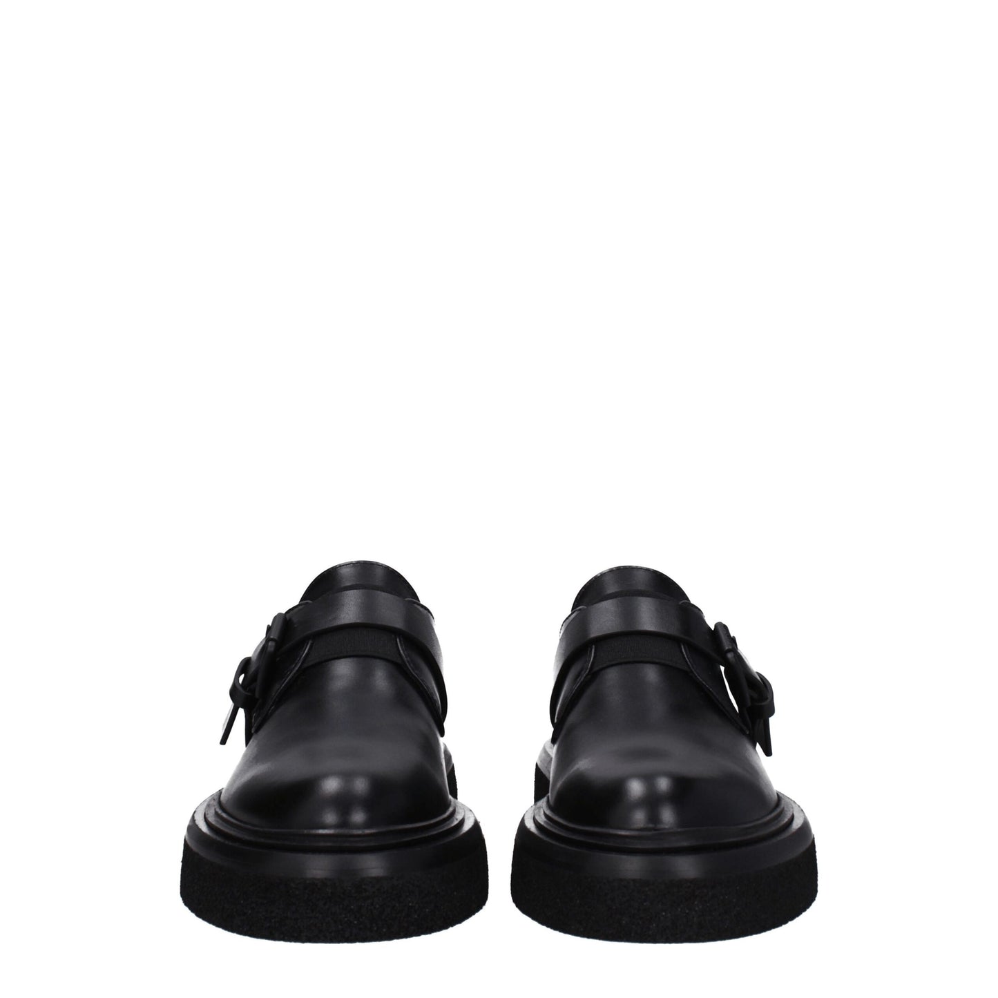 Max Mara leren oxfords en derbies in het zwart