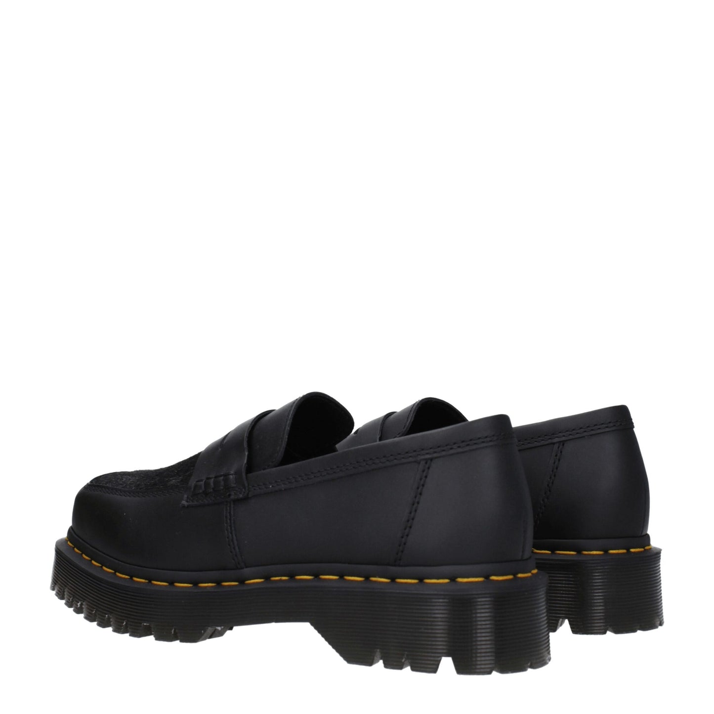 Dr. Martens Mocassins en cuir noir à enfiler