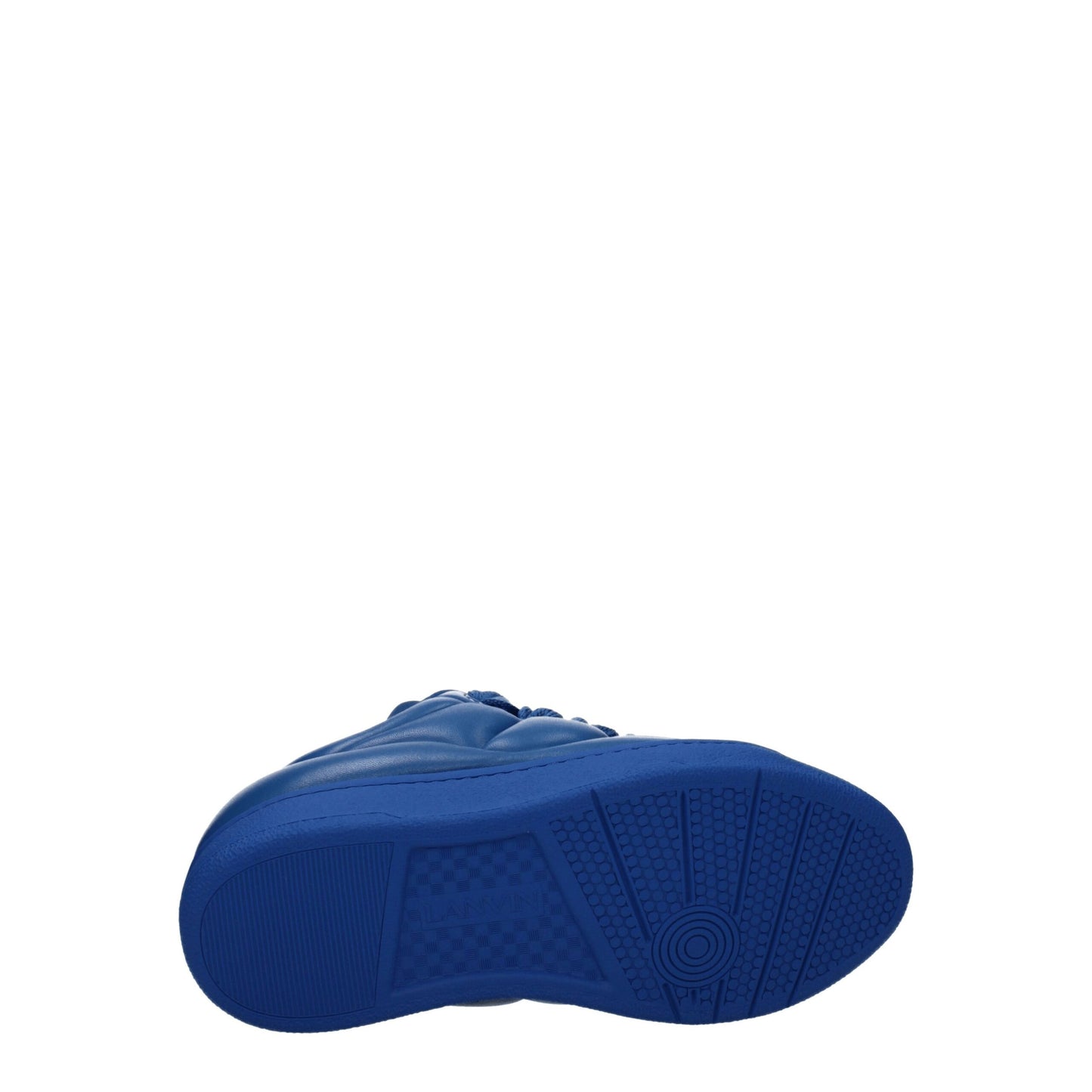 Baskets basses en cuir bleu Lanvin