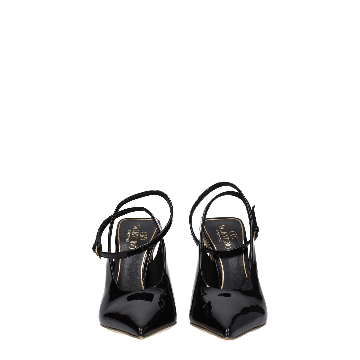 Valentino Garavani Zwarte Lederen Sandalen