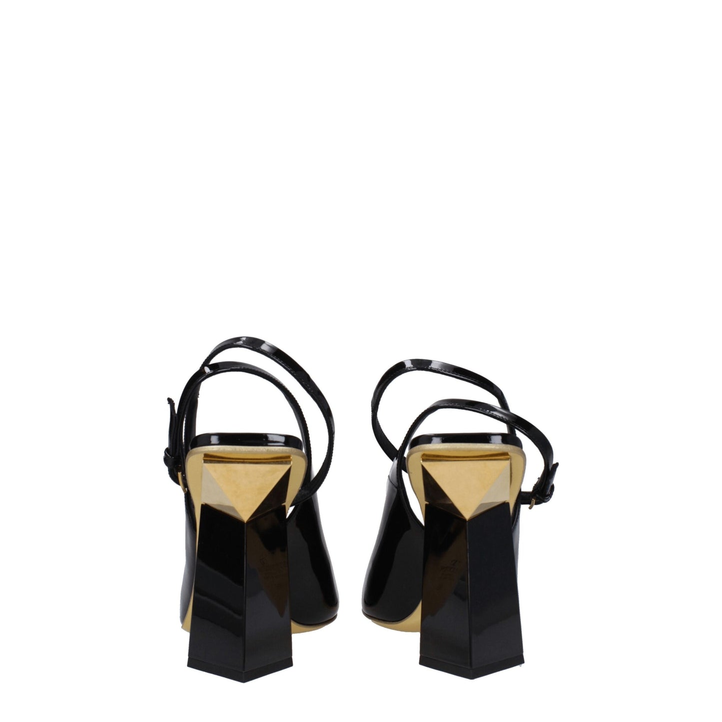 Valentino Garavani Zwarte Lederen Sandalen