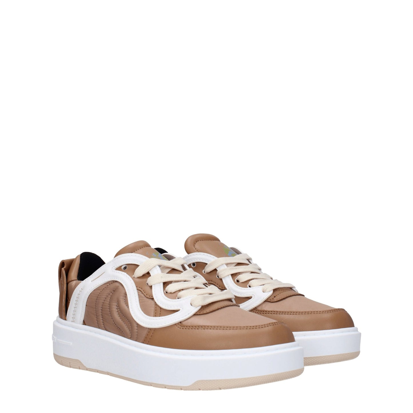 Stella McCartney bruine stoffen chunky sneakers